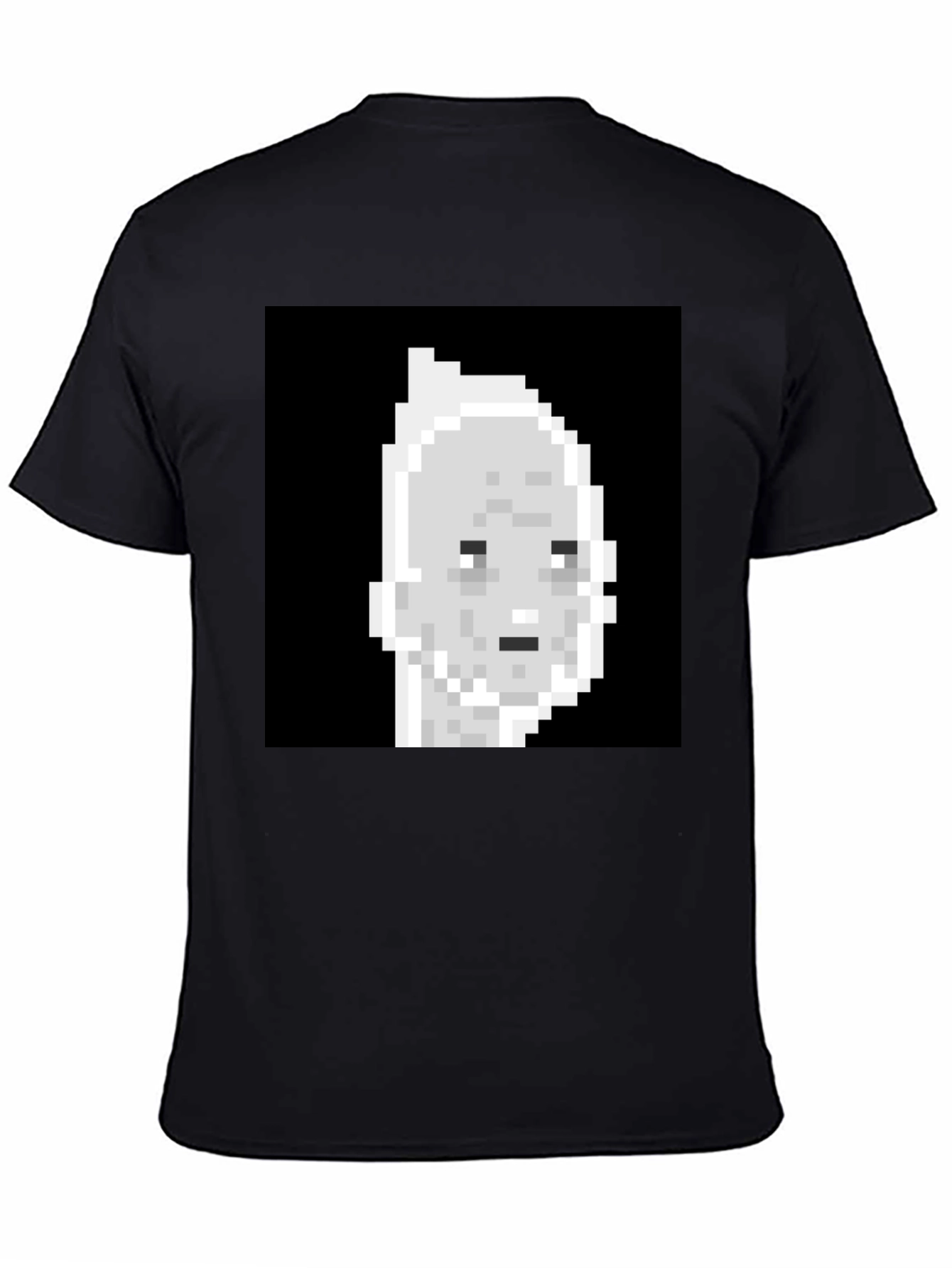 Black Pixel Art T-Shirt - Retro Style Tee view 4