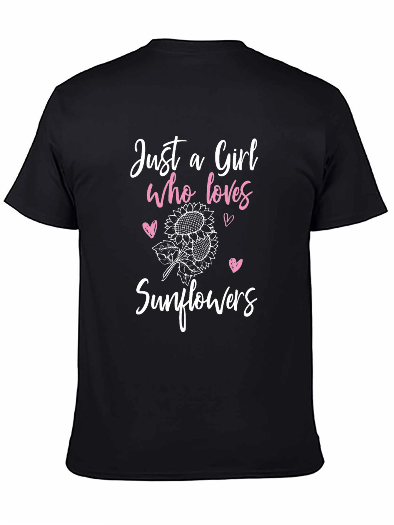 Black Girl Who Loves Sunflowers Graphic Tee view 4