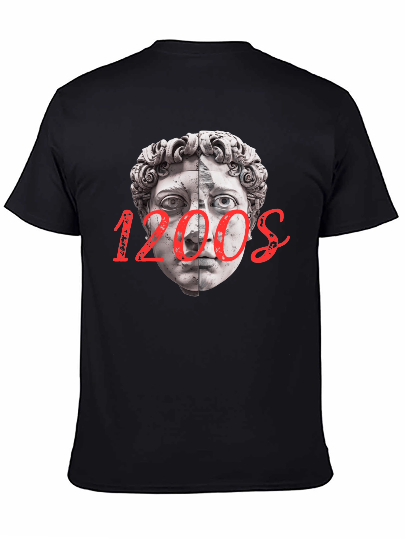 Black Statue Graphic Black T-Shirt view 4