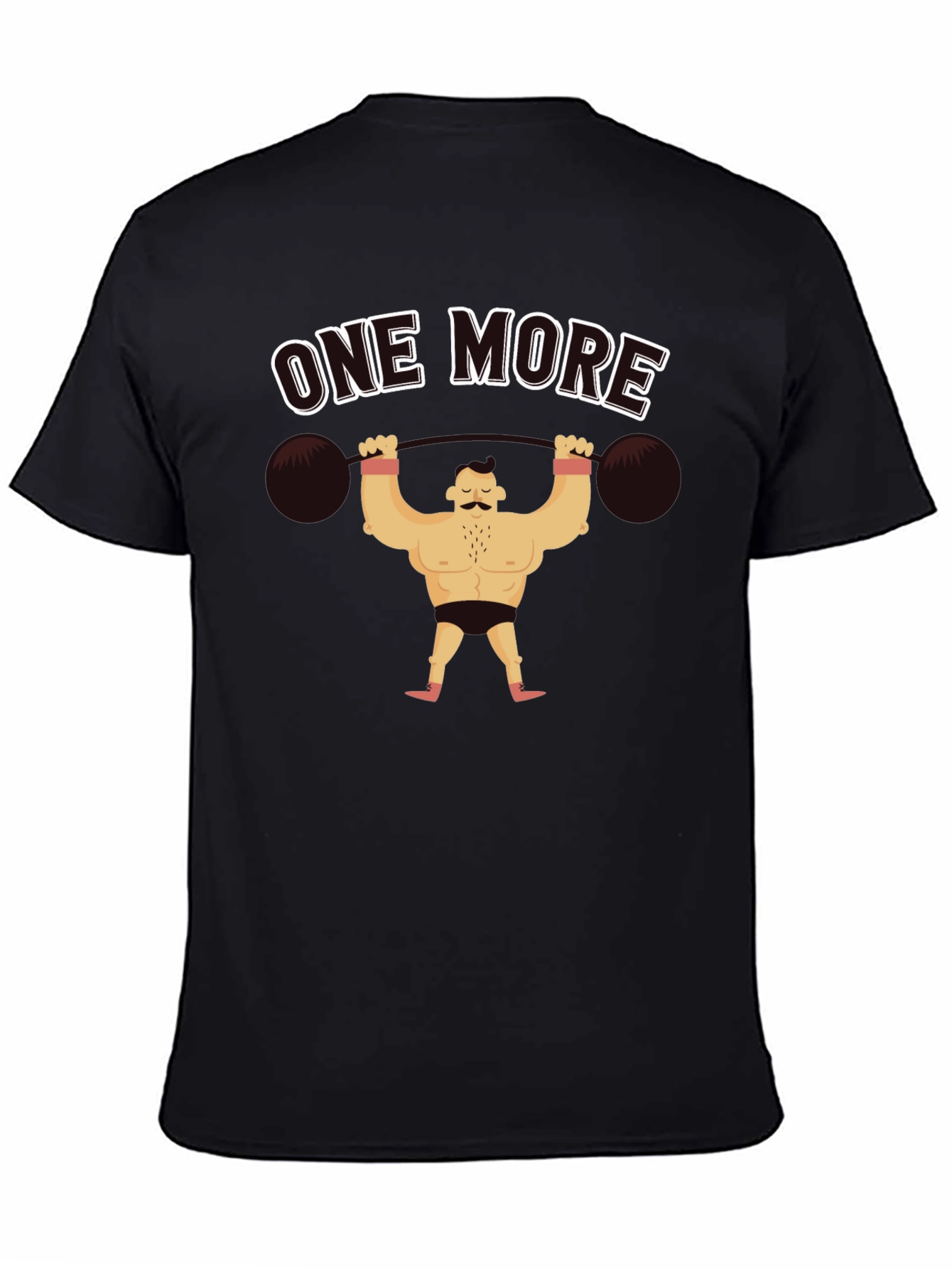 Black One More Gym T-Shirt view 4