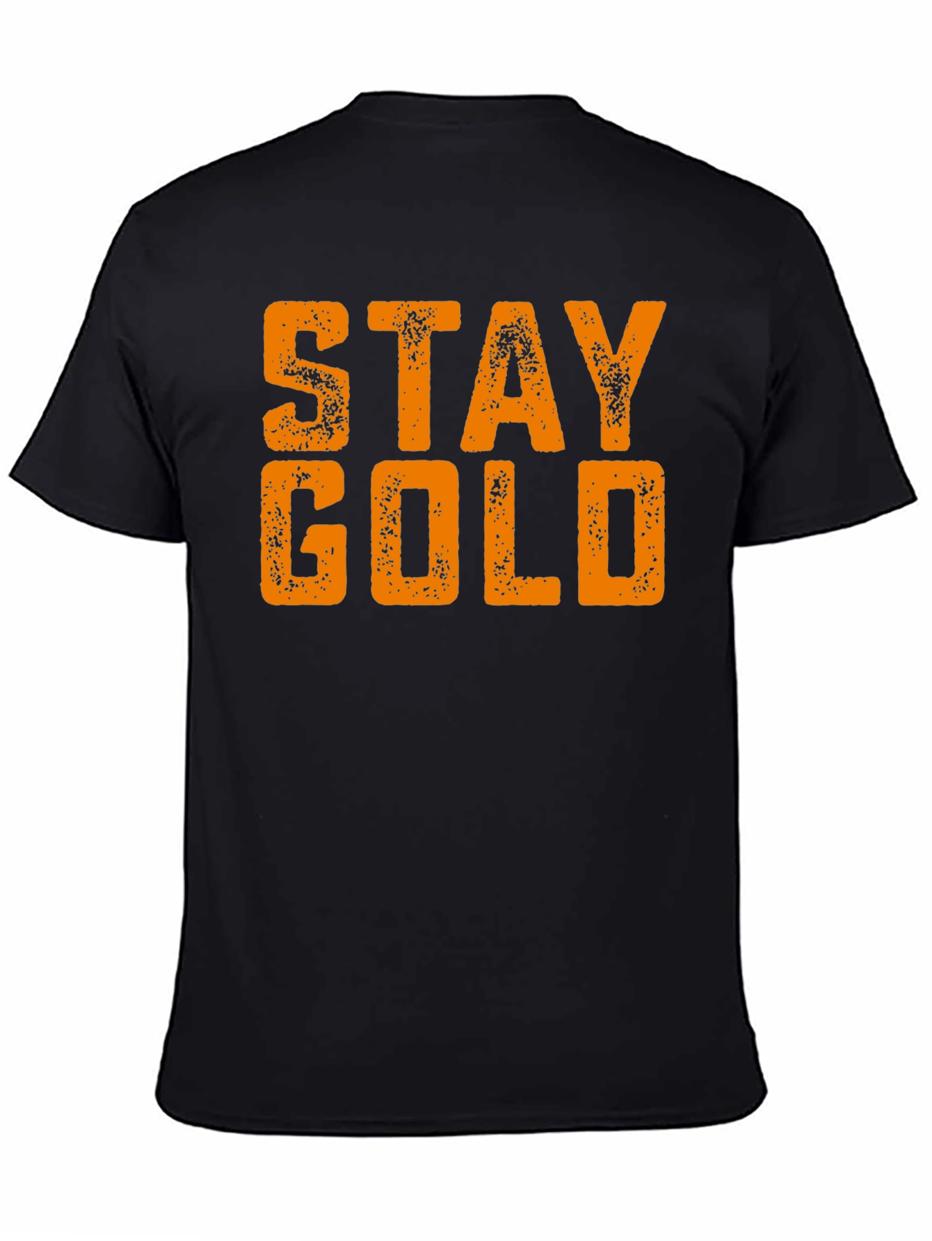 Black Stay Gold Black T-Shirt - Unique Graphic Tee view 4