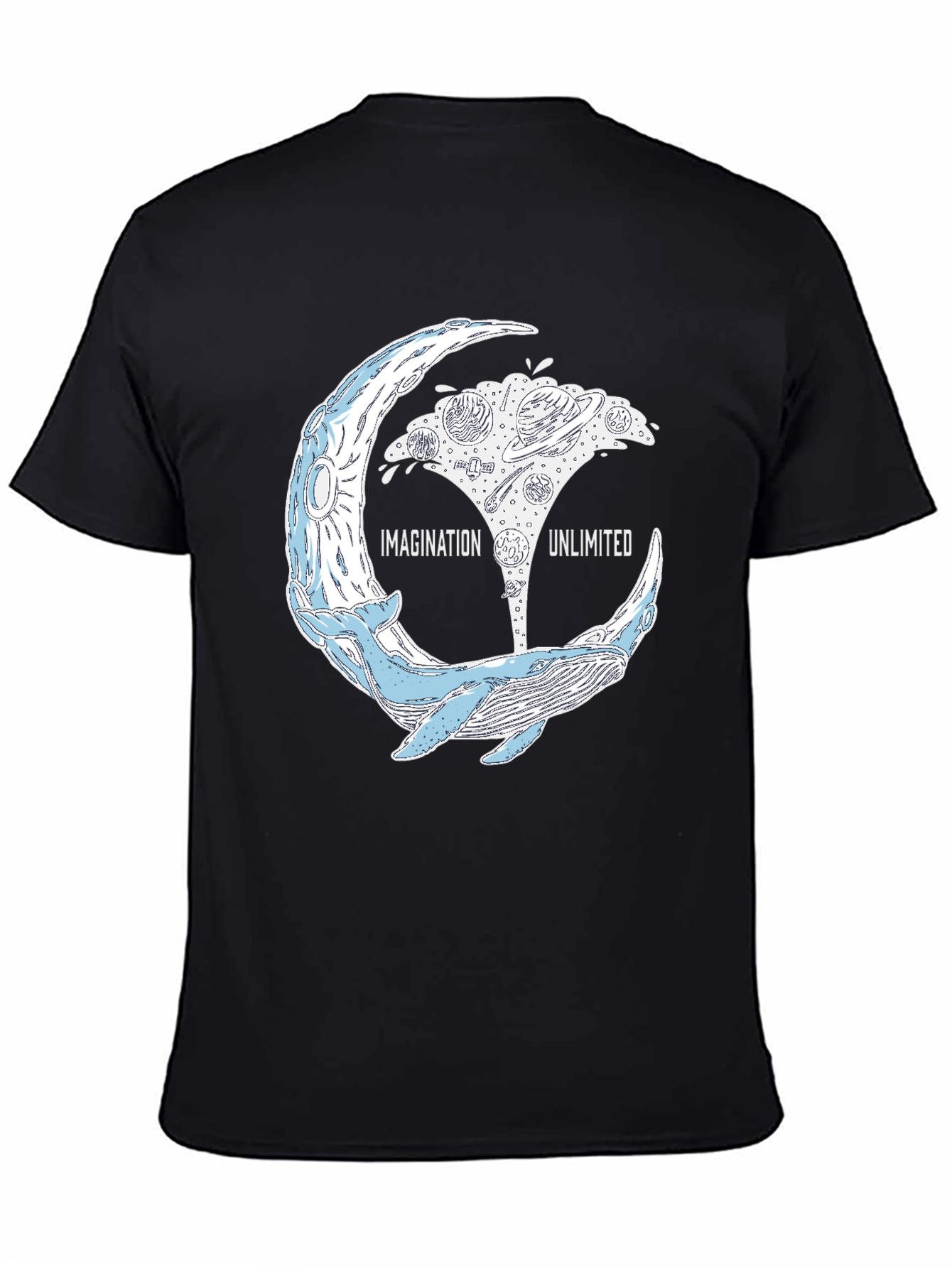 Black Imagination Unlimited Whale Graphic Tee view 4
