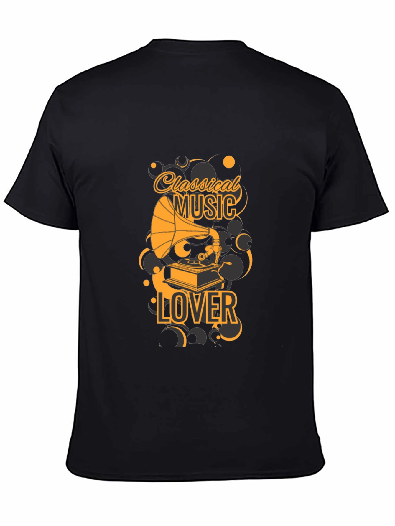 Black Classical Music Lover T-Shirt - Vintage Style view 4