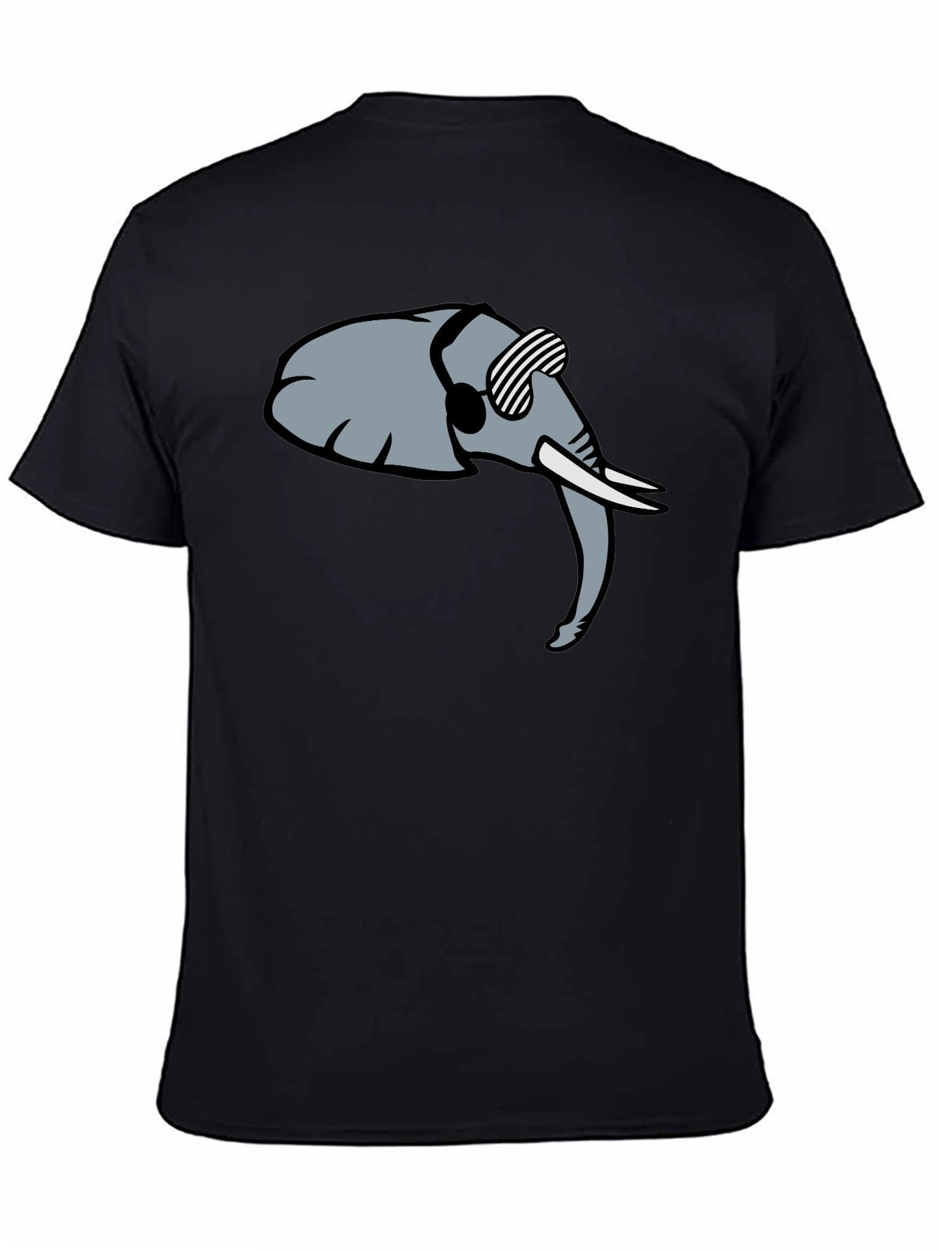 Black Cool Elephant Graphic Tee - Trendy Black Shirt view 4