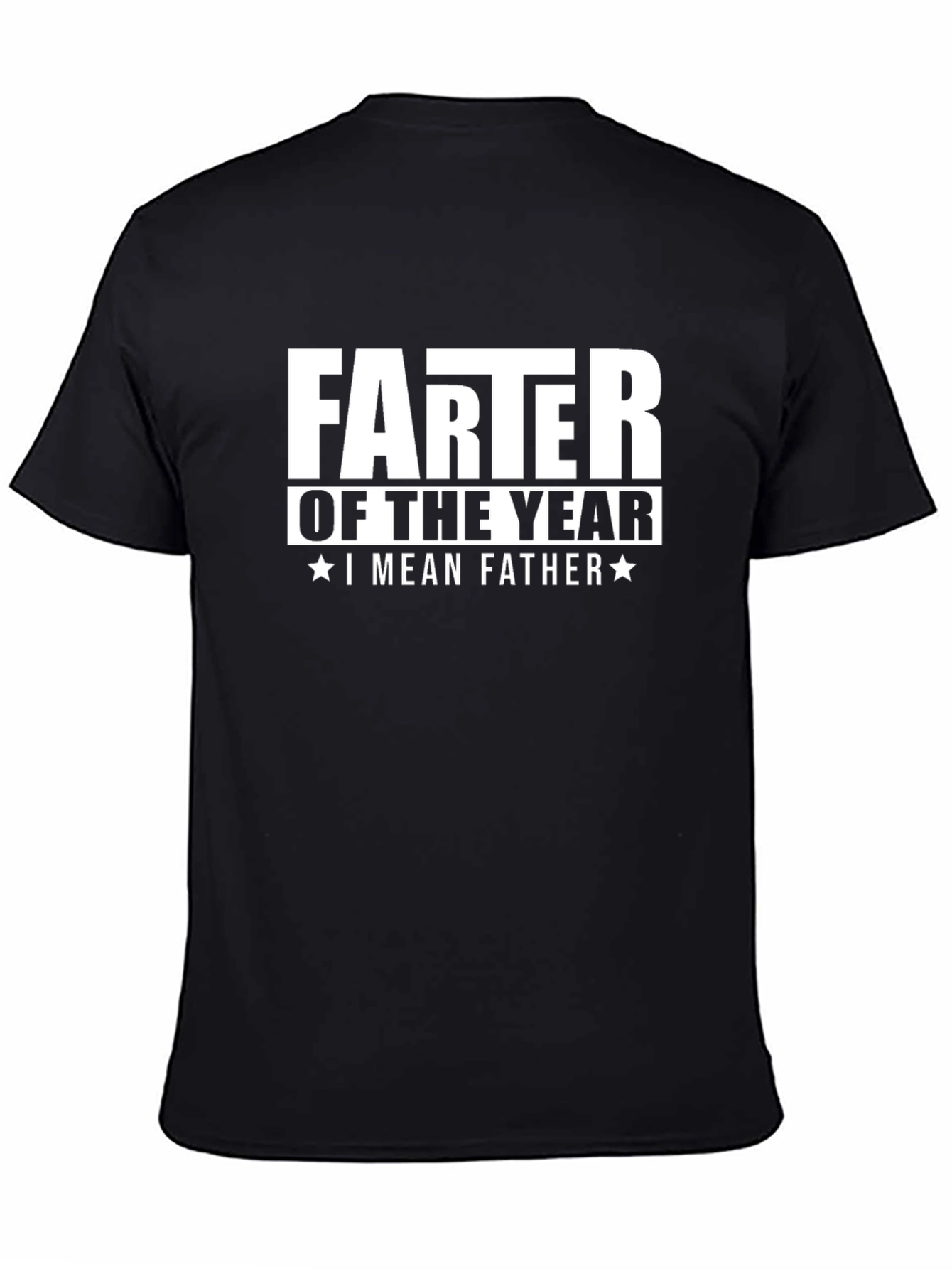 Black Farter of the Year T-Shirt - Funny Father's Day Gift view 4