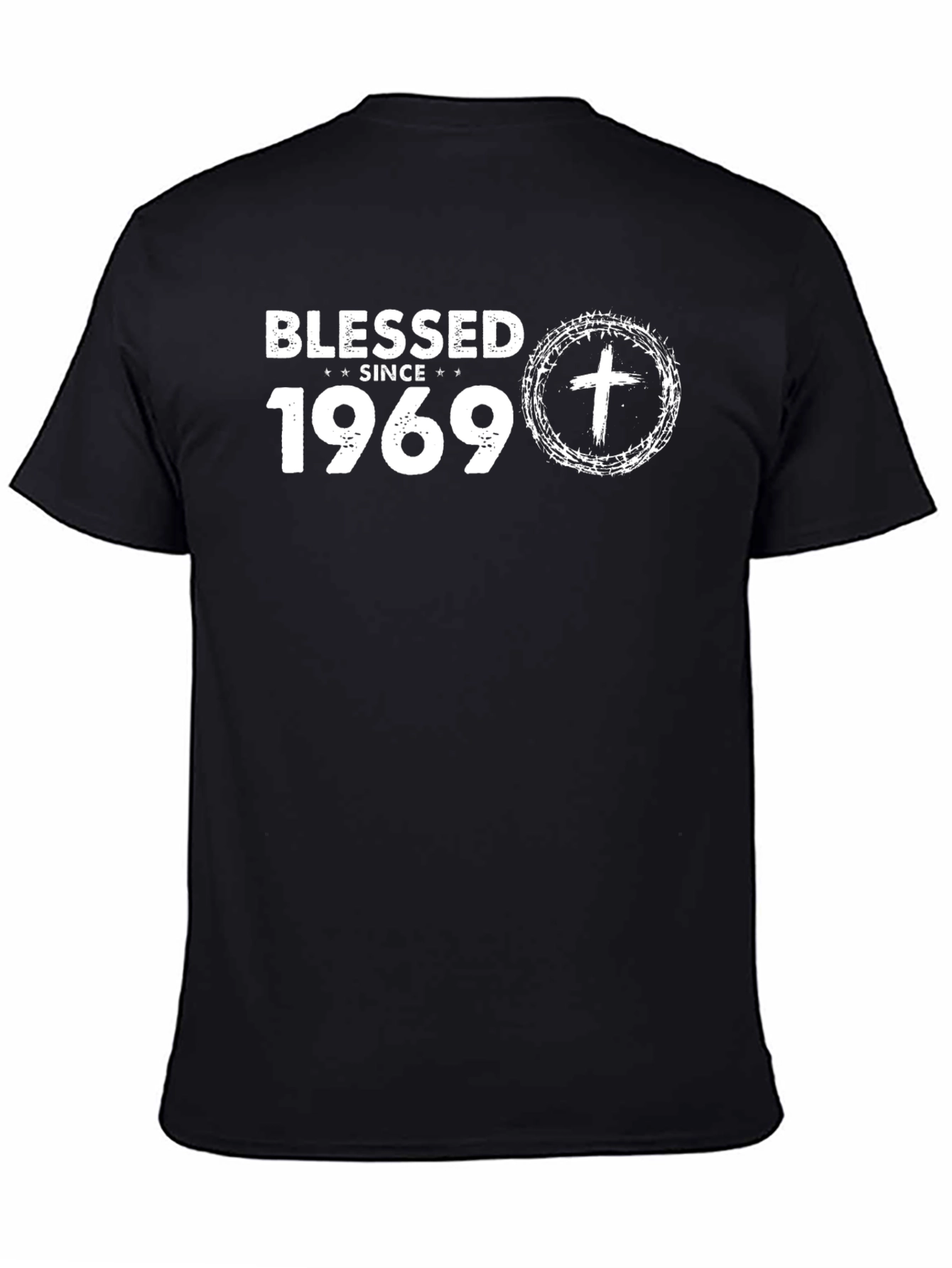 Black Blessed Since 1969 T-Shirt view 4