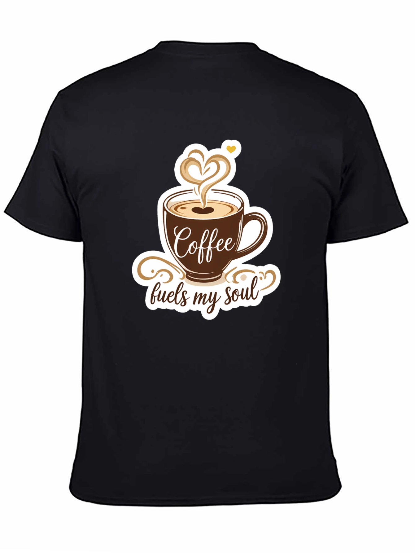 Black Coffee Fuels My Soul Graphic T-Shirt view 4