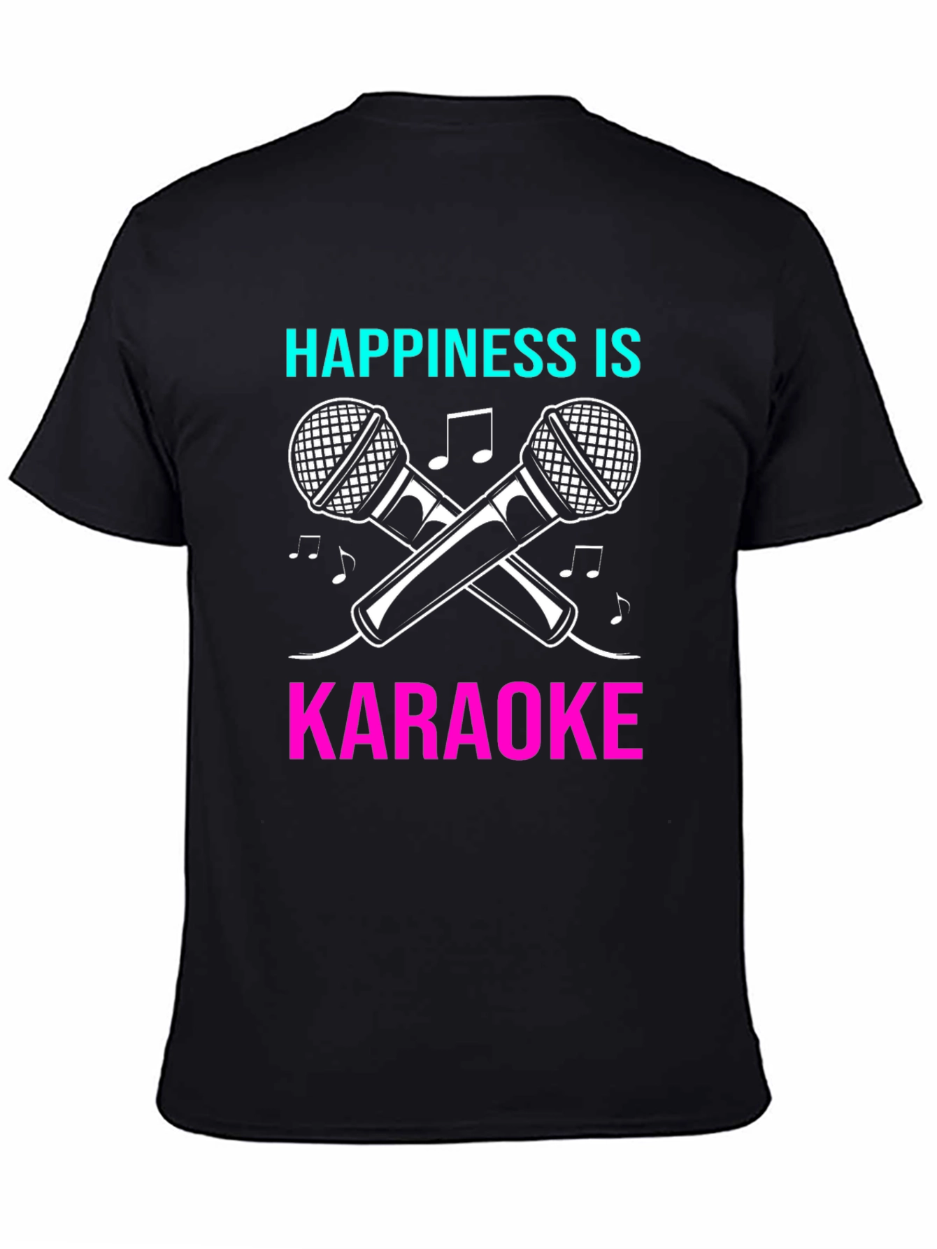 Black Happiness is Karaoke Graphic T-Shirt view 4