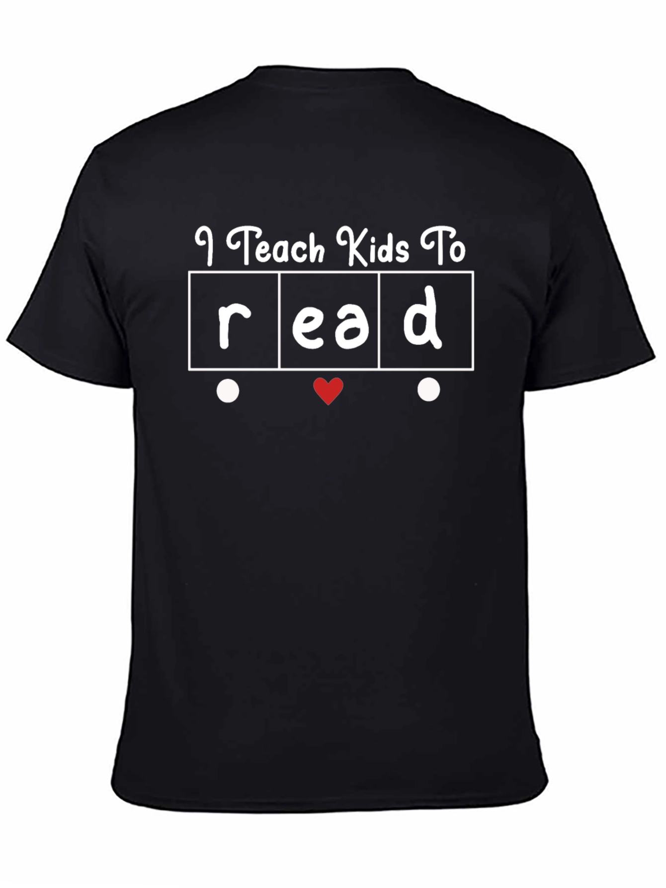 Black I Teach Kids to Read T-Shirt view 4