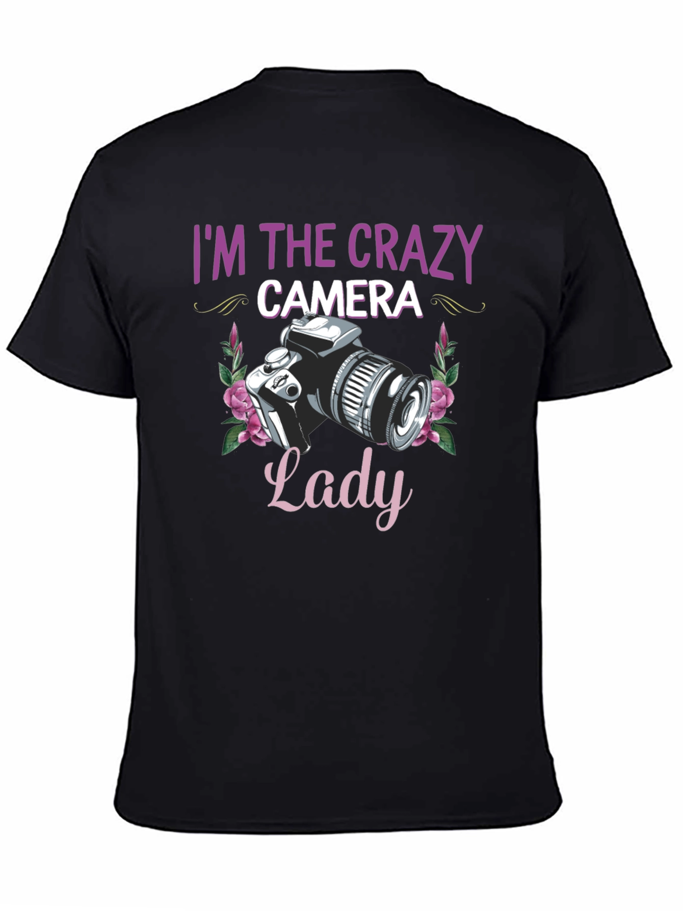 Crazy Camera Lady Graphic T-Shirt - 4