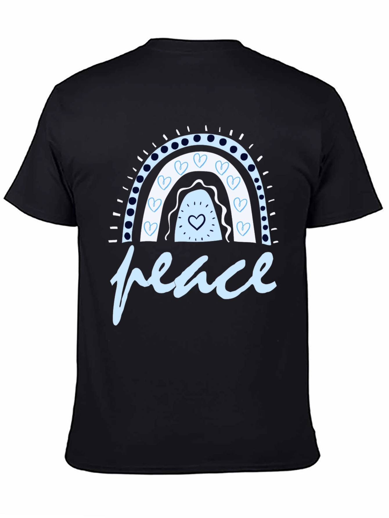Black Peace Rainbow Graphic Tee - Stylish Comfort view 4