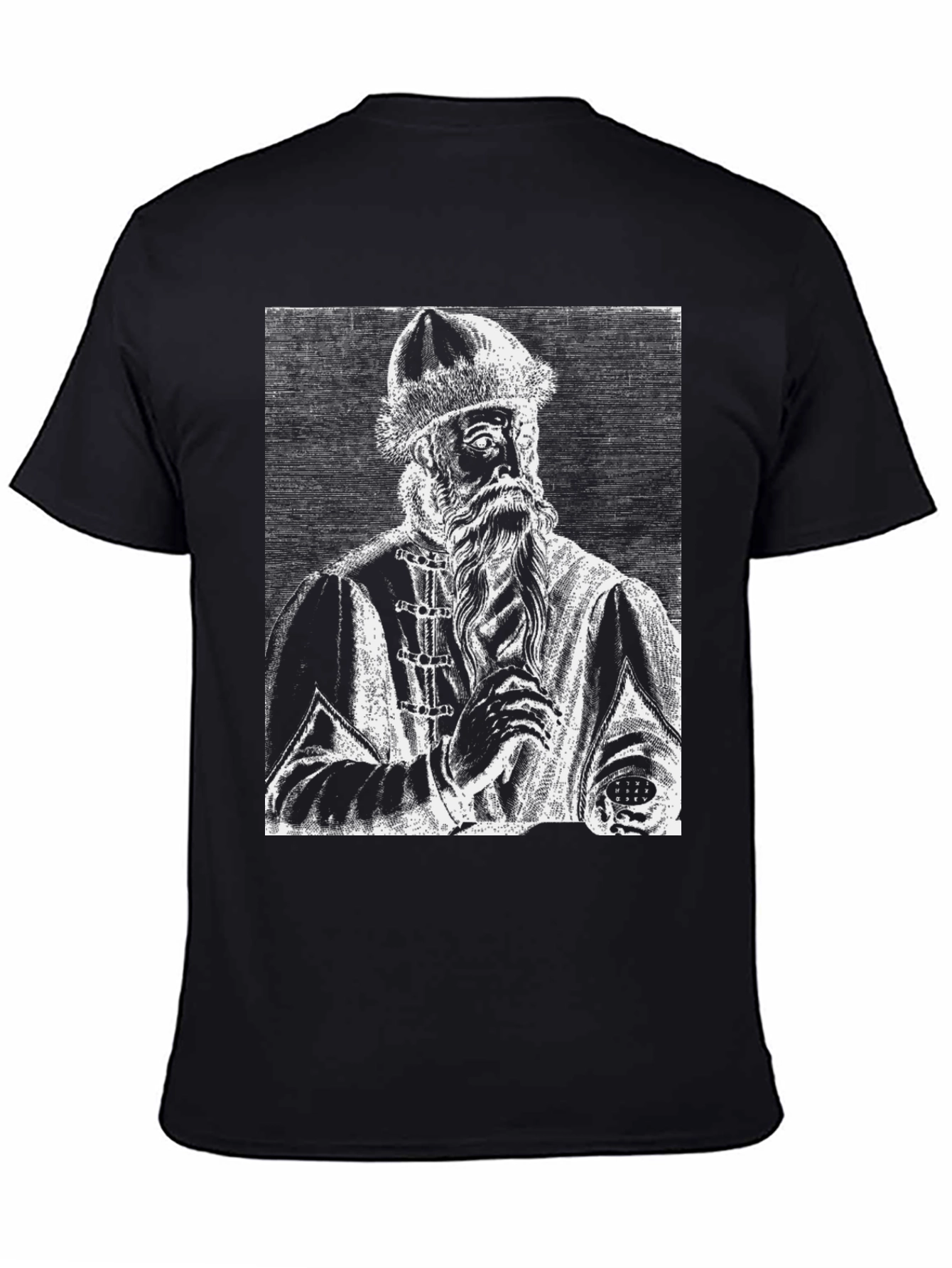 Black Vintage Portrait Graphic T-Shirt view 4