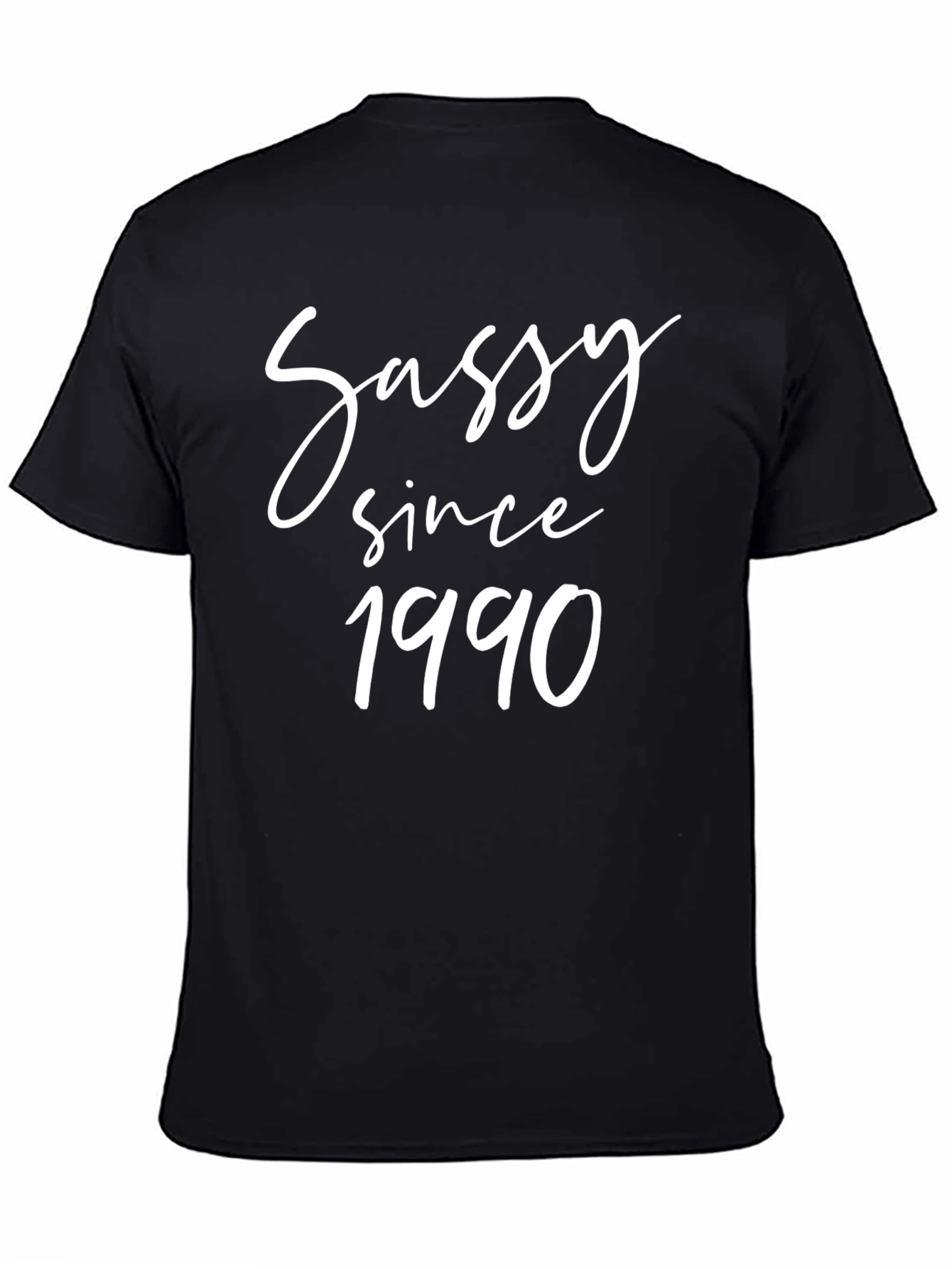 Black Sassy Since 1990 Graphic Tee - Black view 4