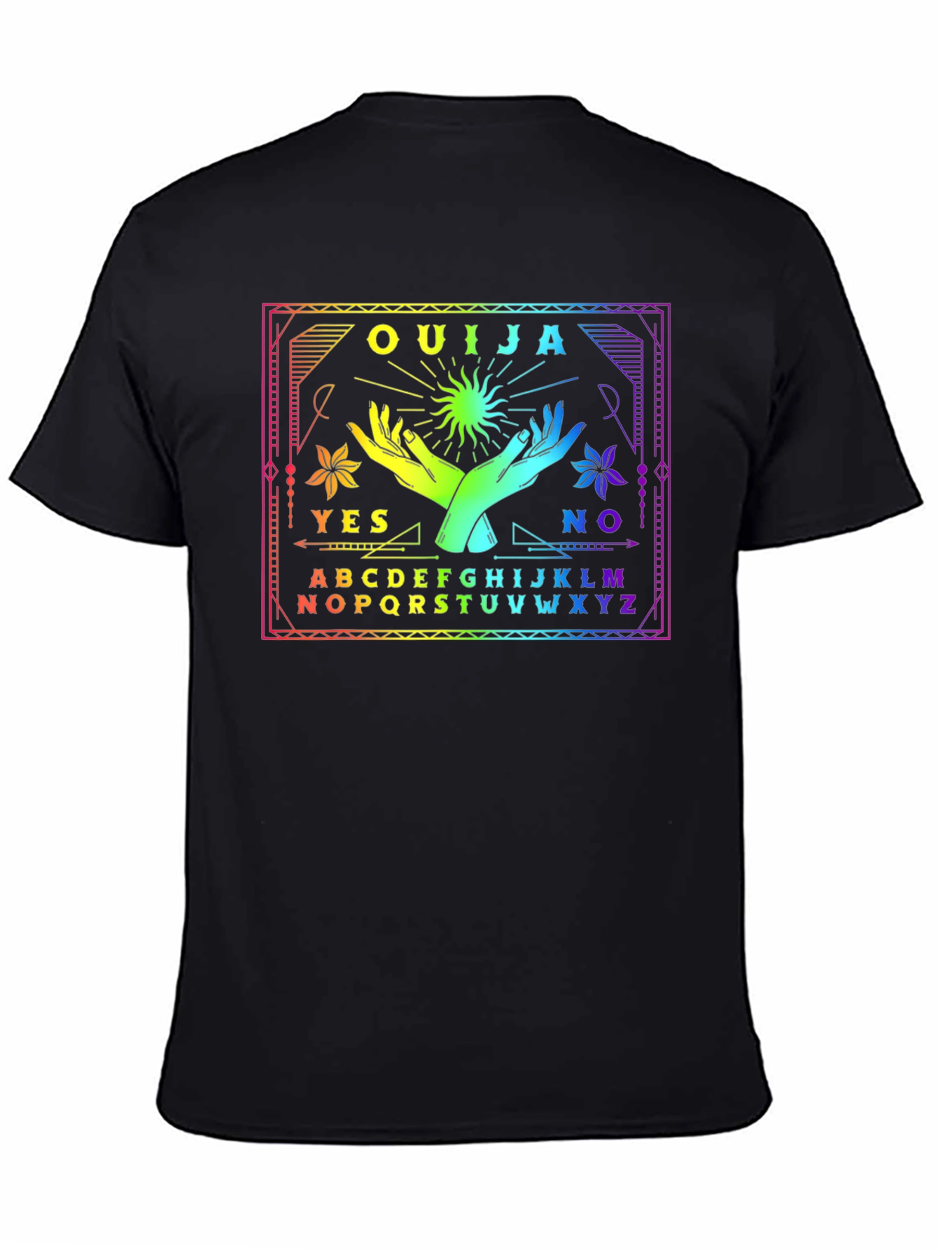 Ouija Board Graphic Tee - Unisex Rainbow Design - 4