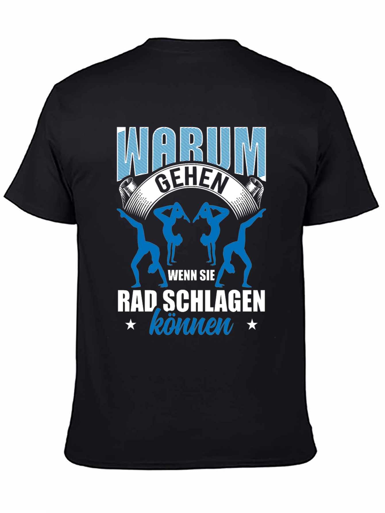 Black Gymnastics T-Shirt - Warum Gehen Rad Schlagen Können view 4