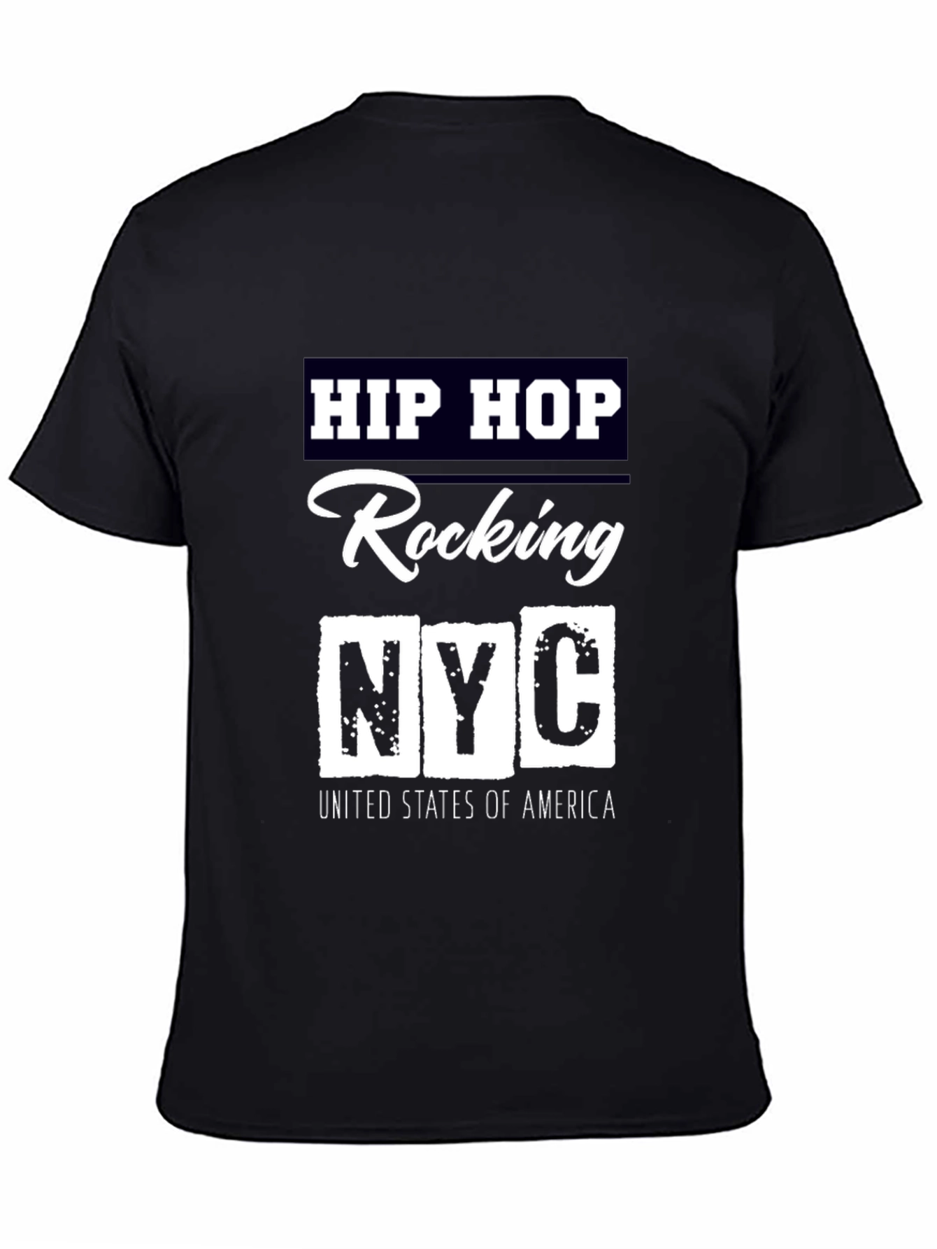 Black Hip Hop Rocking NYC T-Shirt view 4