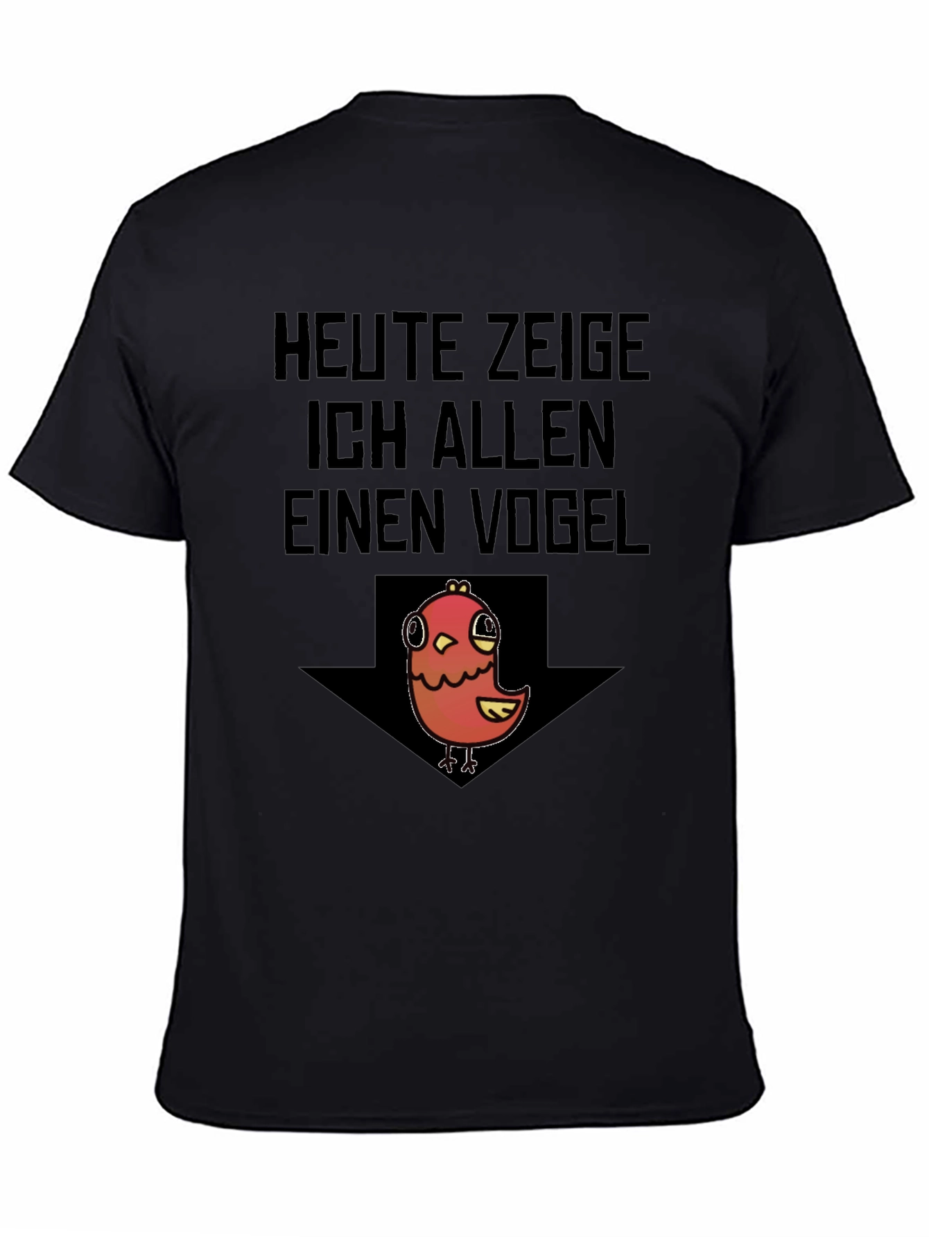 Black Heute Zeige Vogel T-Shirt - Funny Bird Graphic Tee view 4
