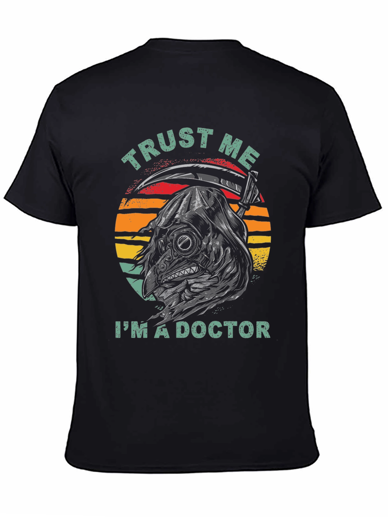 Black Trust Me I'm a Doctor Plague T-Shirt view 4