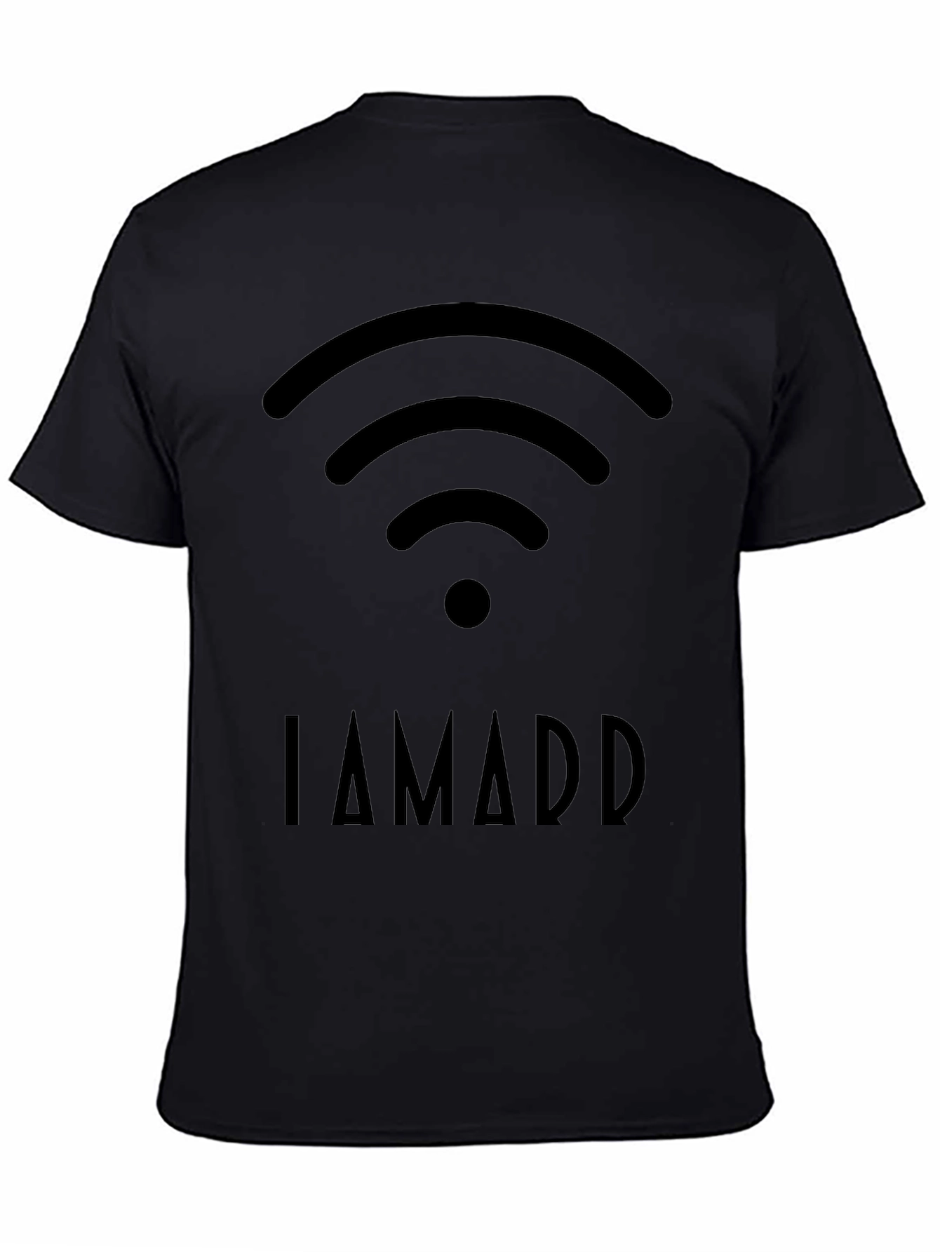 Black I AM ADD WiFi Humor T-Shirt - Black view 4