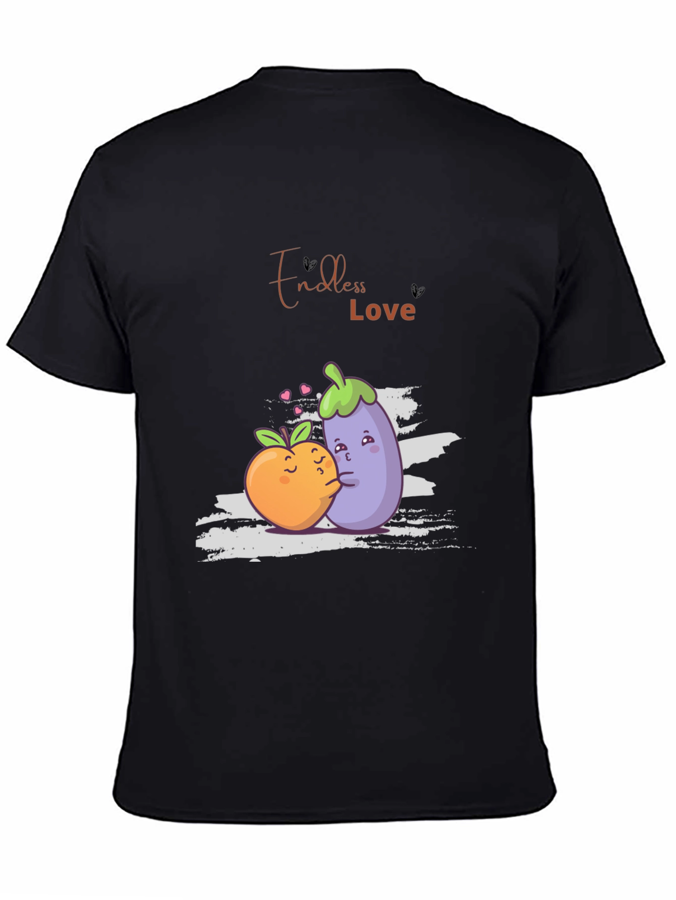 Black Endless Love Black Graphic T-Shirt view 4