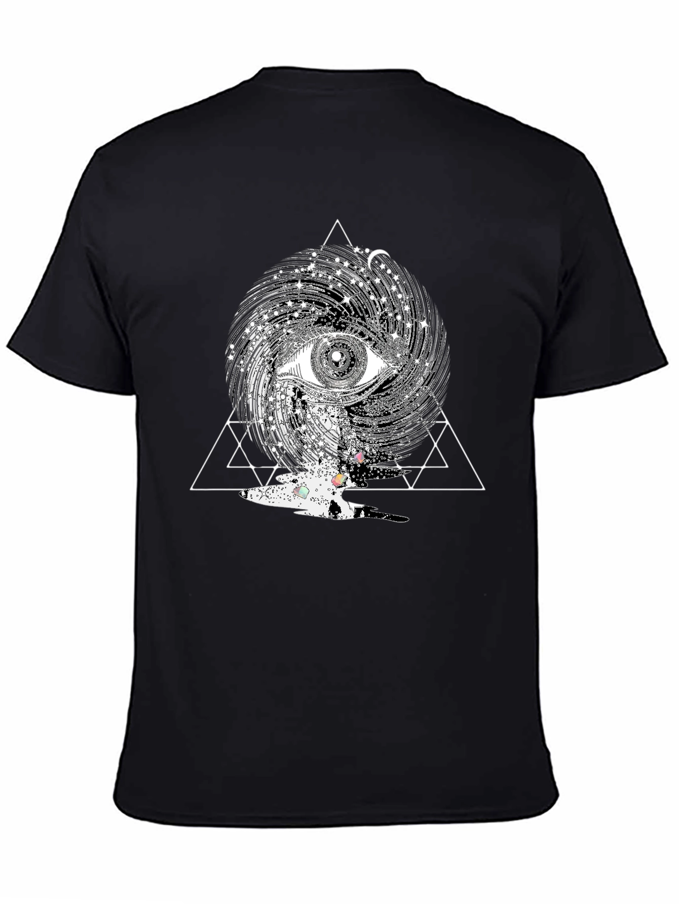 Black Mystic Eye Graphic Tee - Black view 4