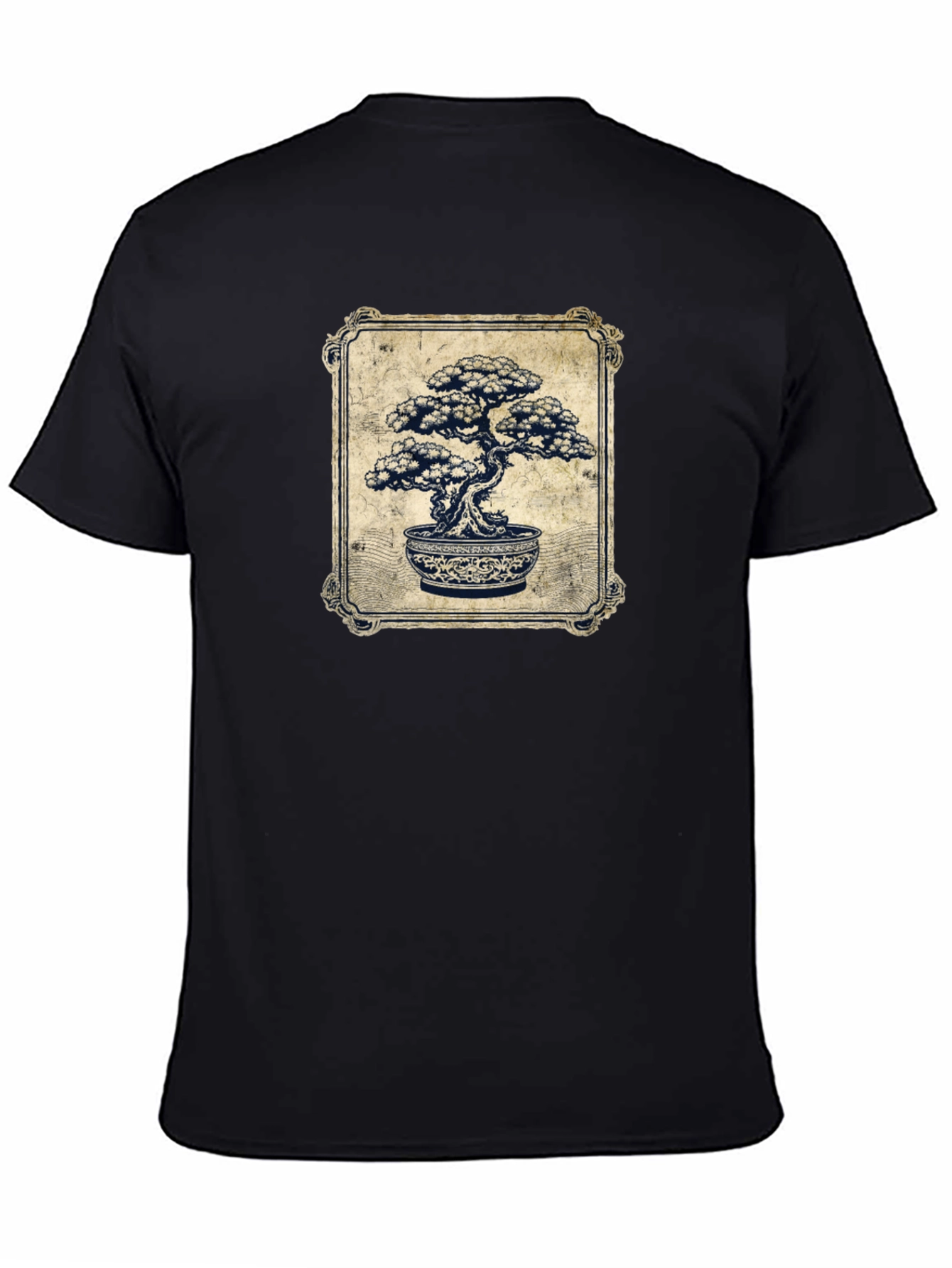 Black Bonsai Tree Graphic T-Shirt - Unique Artistic Design view 4
