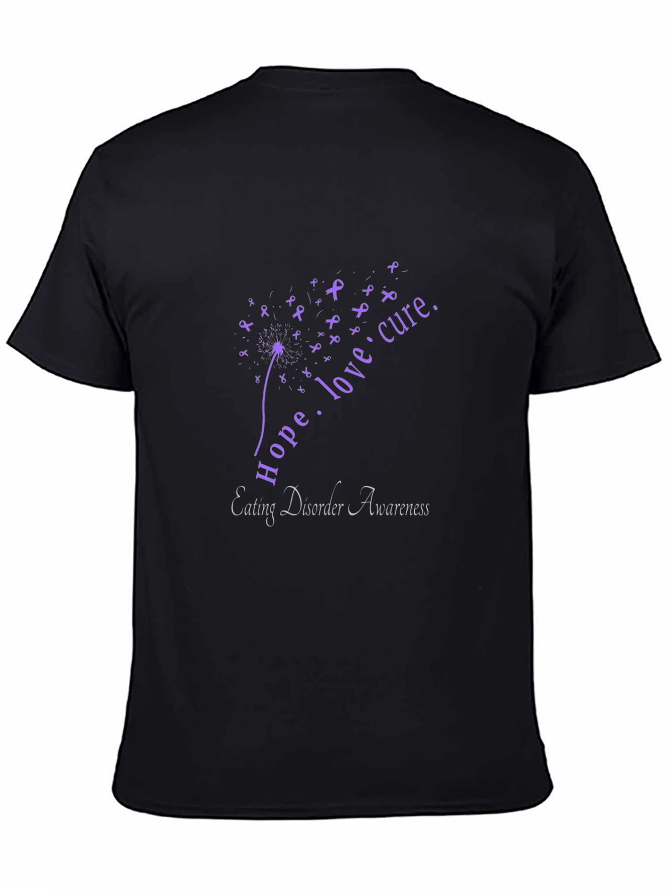 Black Eating Disorder Awareness T-Shirt view 4