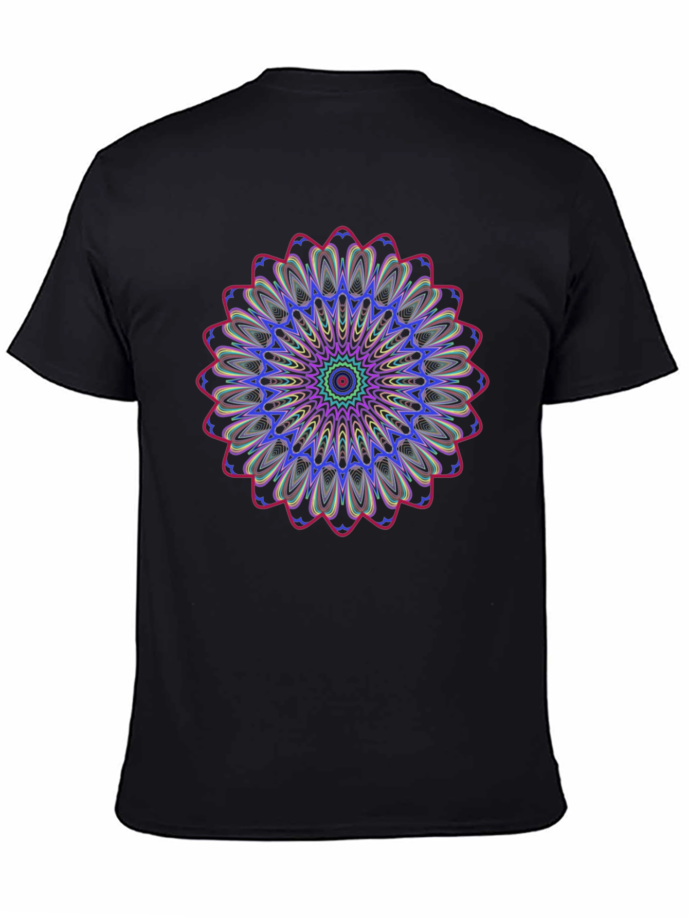 Black Mandala T-Shirt - Black Graphic Tee view 4