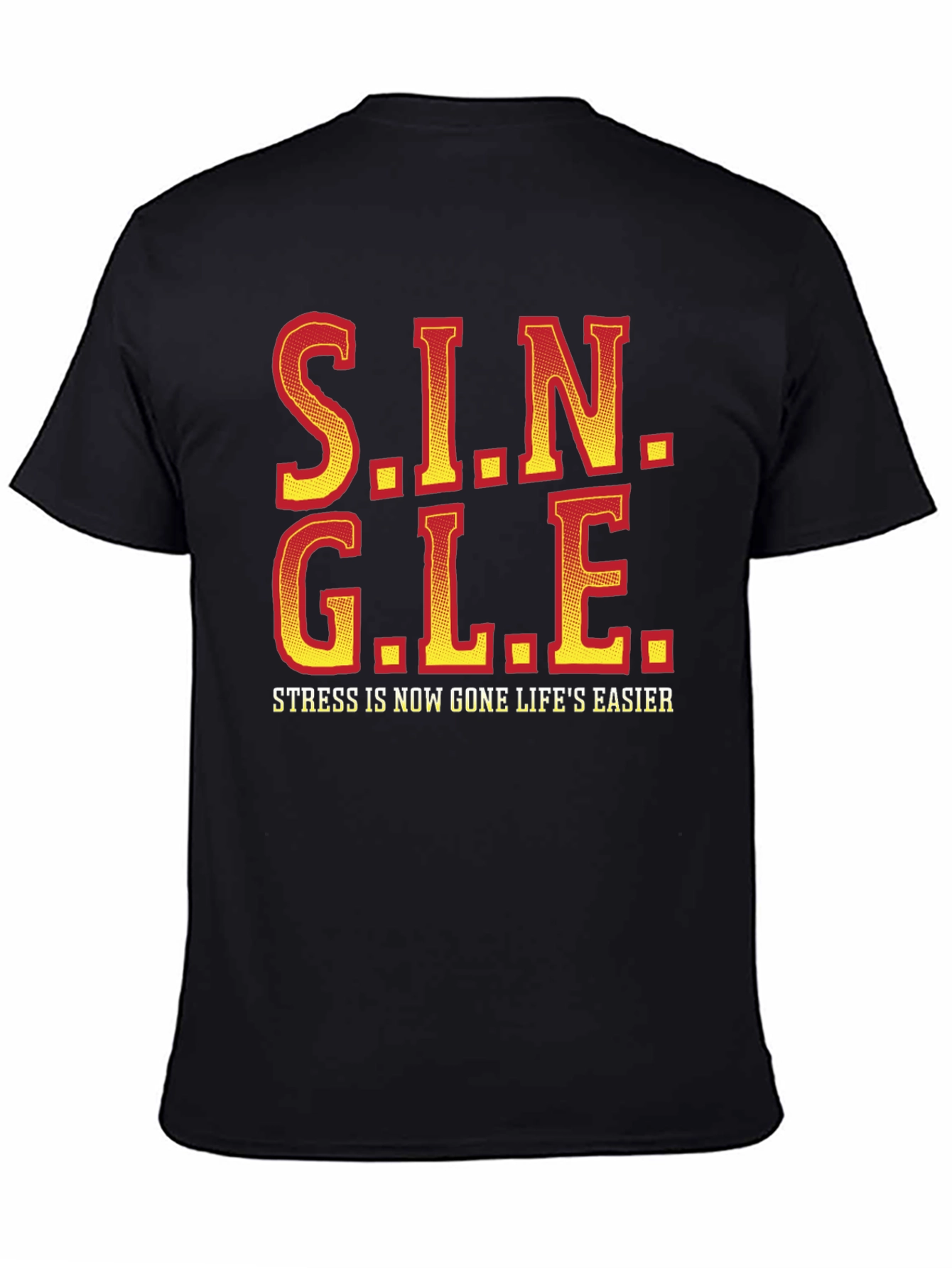 Black Single Graphic Tee - Stress Free Lifestyle Shirt view 4