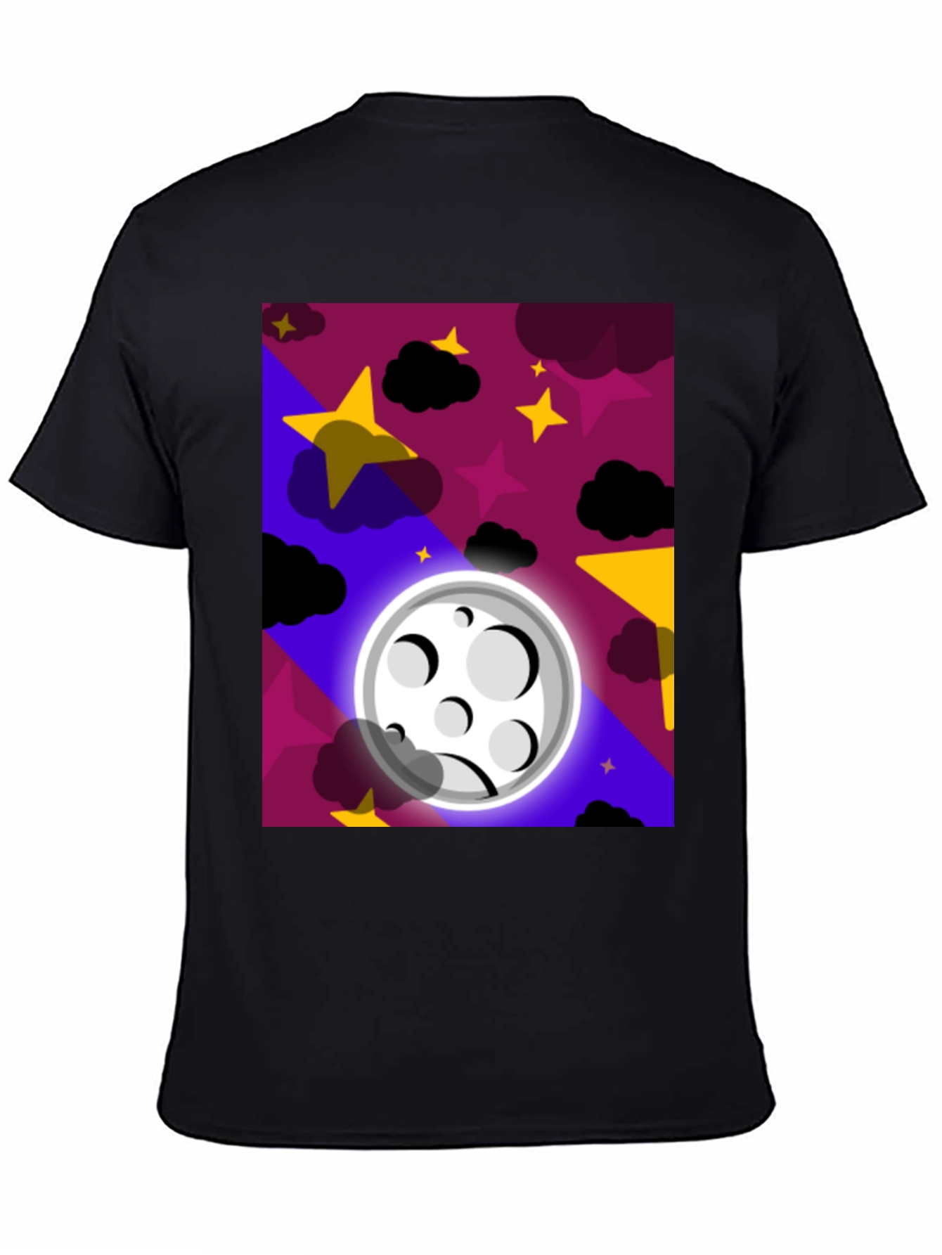 Black Celestial Dreams T-Shirt - Starry Night Moon Design view 4