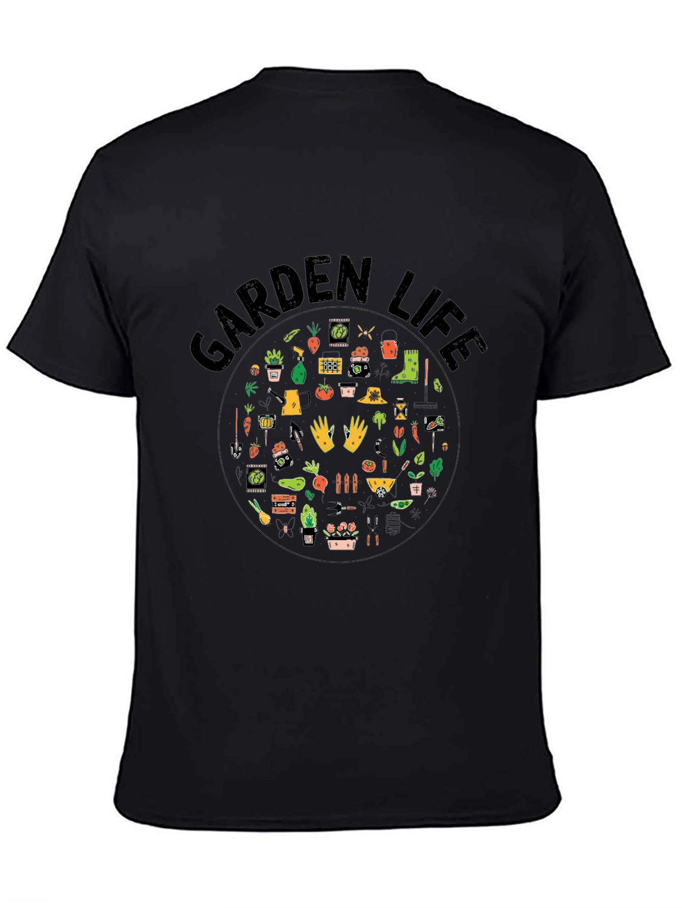 Black Garden Life Black T-Shirt view 4