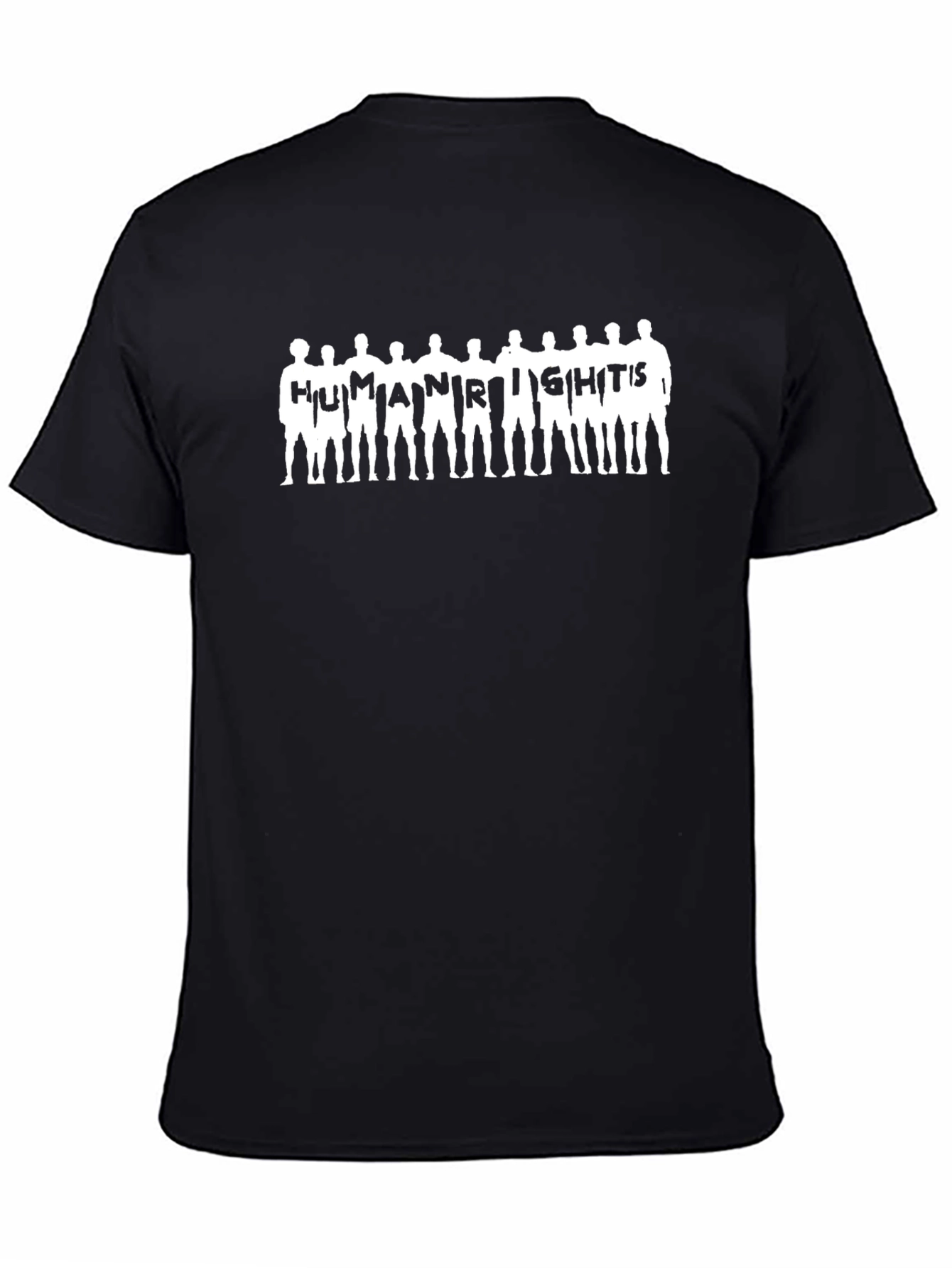Black Human Rights Graphic Tee - Black Unisex T-Shirt view 4