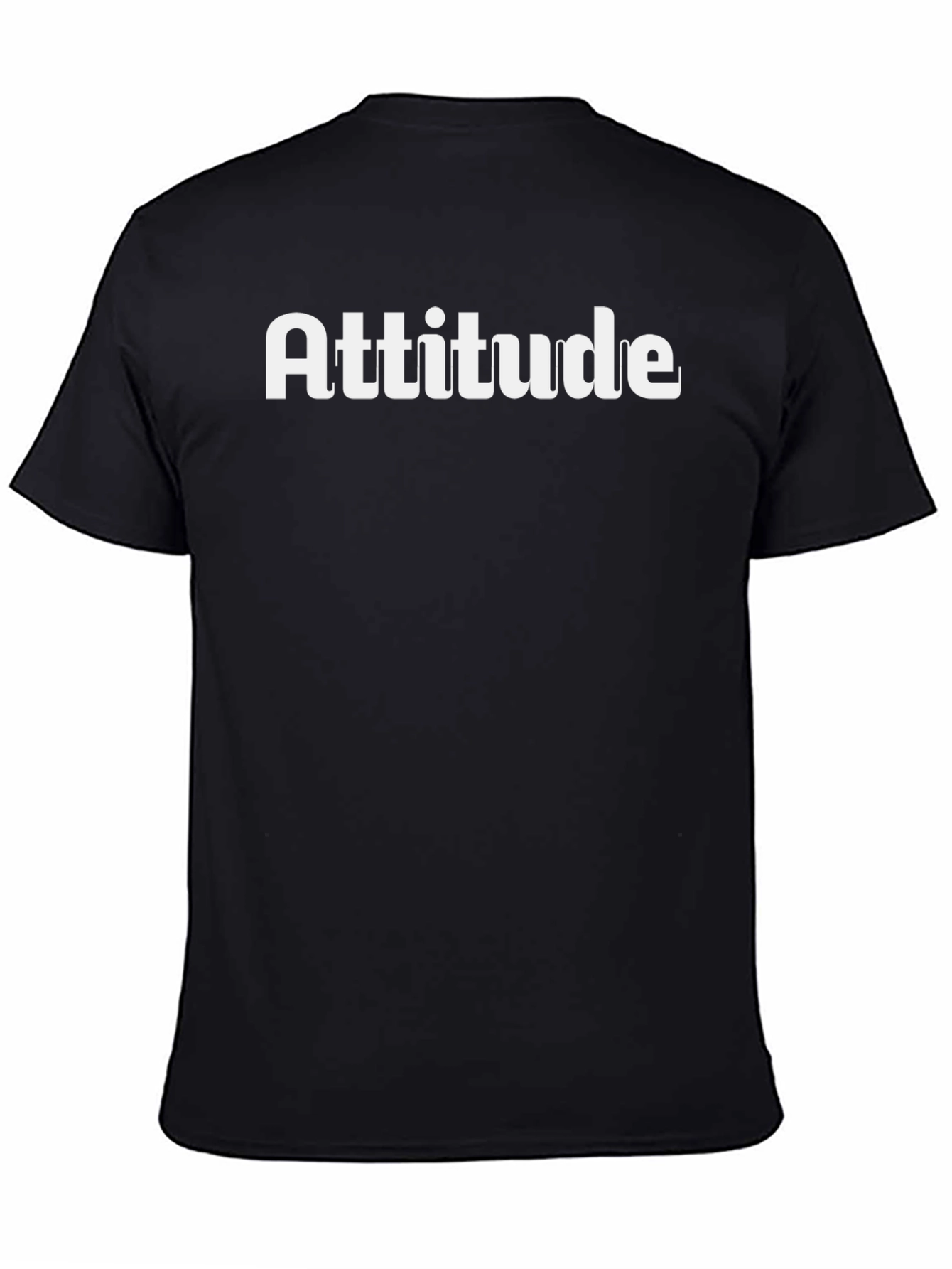Attitude Graphic Print Black T-Shirt - 4