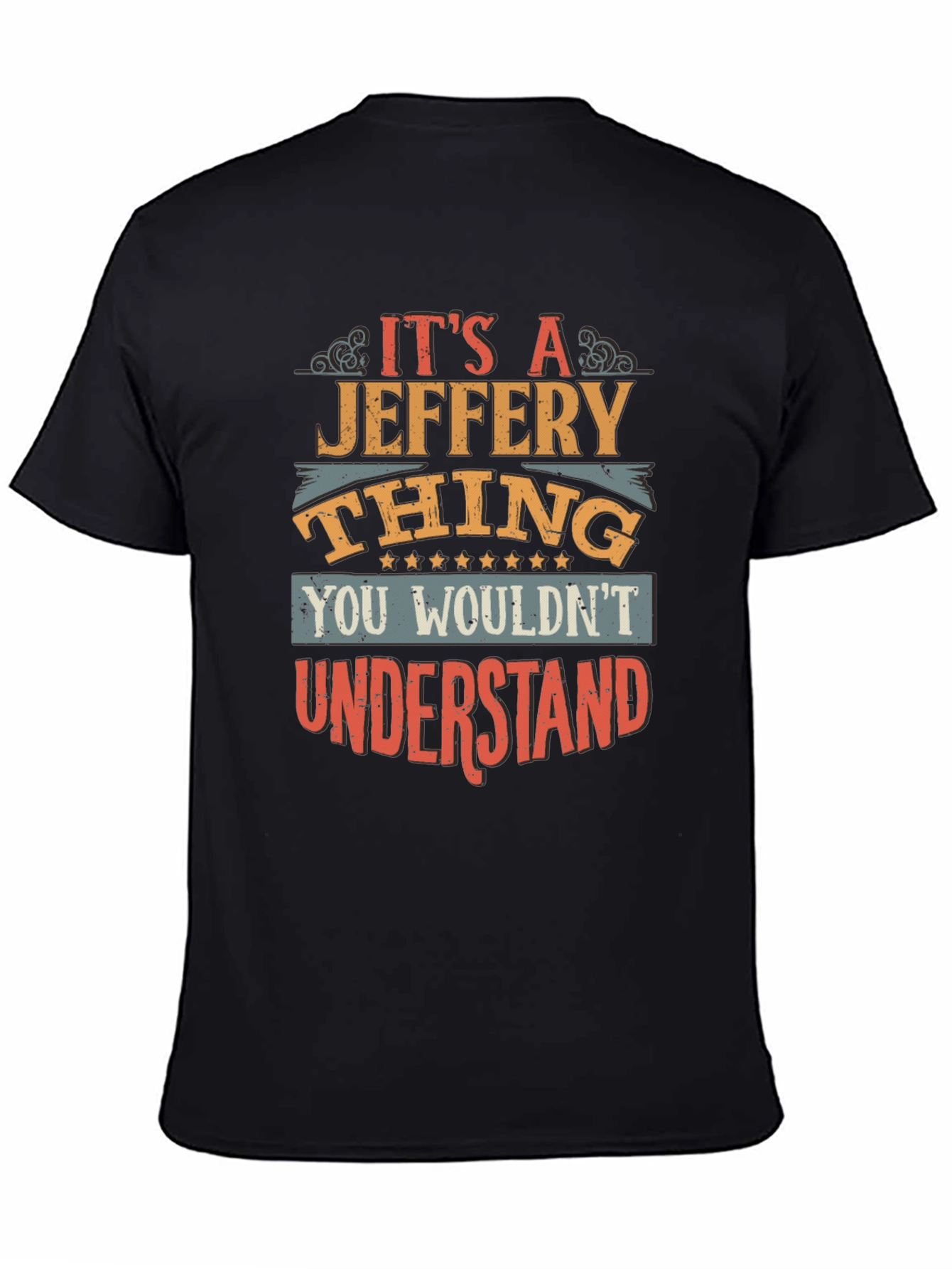 Black It's a Jeffery Thing - Men's Graphic T-Shirt view 4