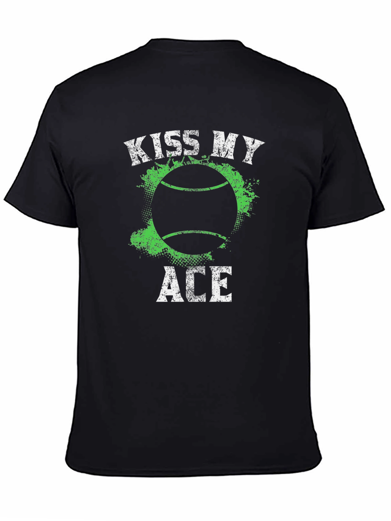 Kiss My Ace Tennis T-Shirt - Black Graphic Tee - 4