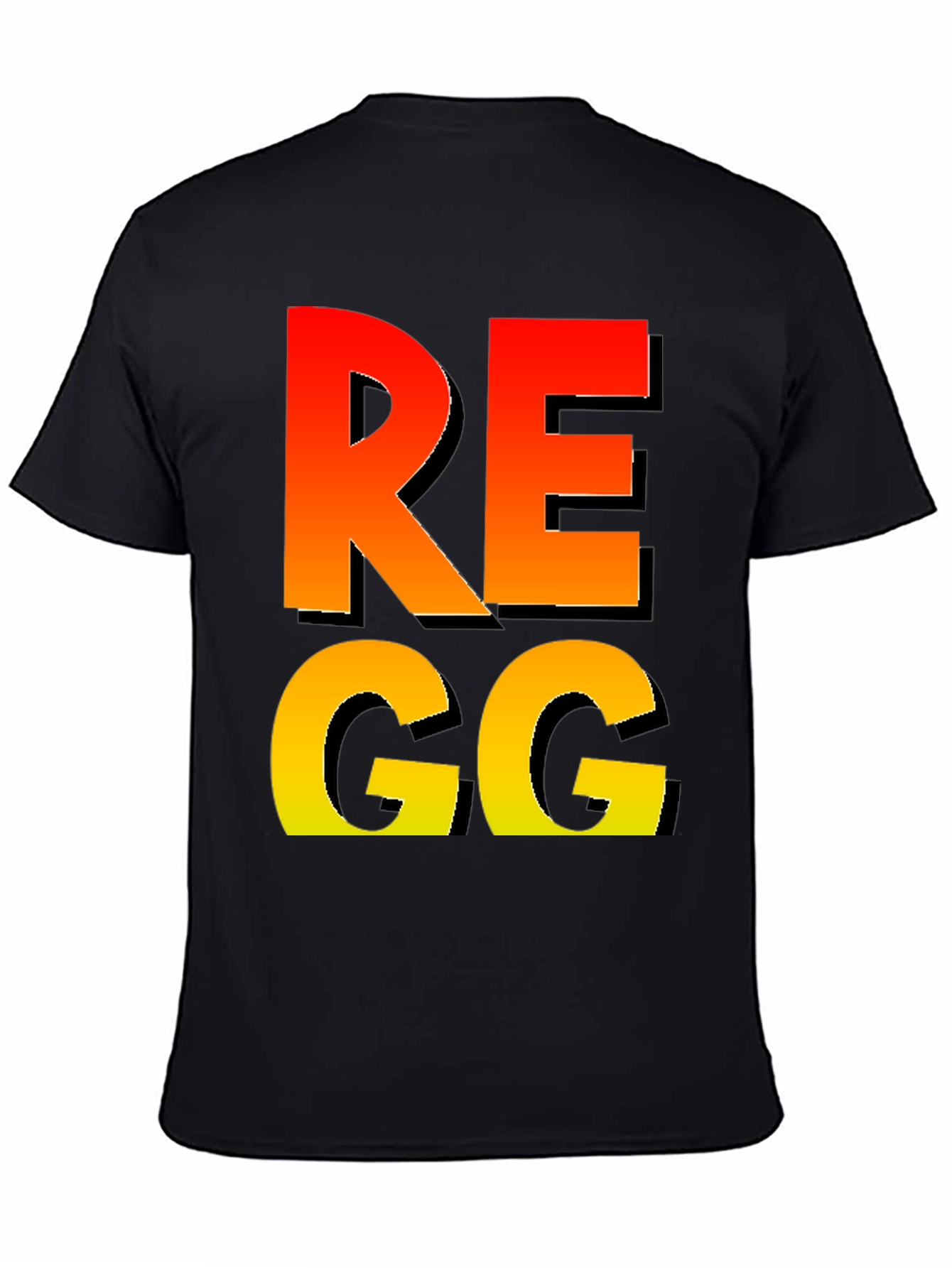 Black Funny REGG T-Shirt - Novelty Gaming Tee view 4