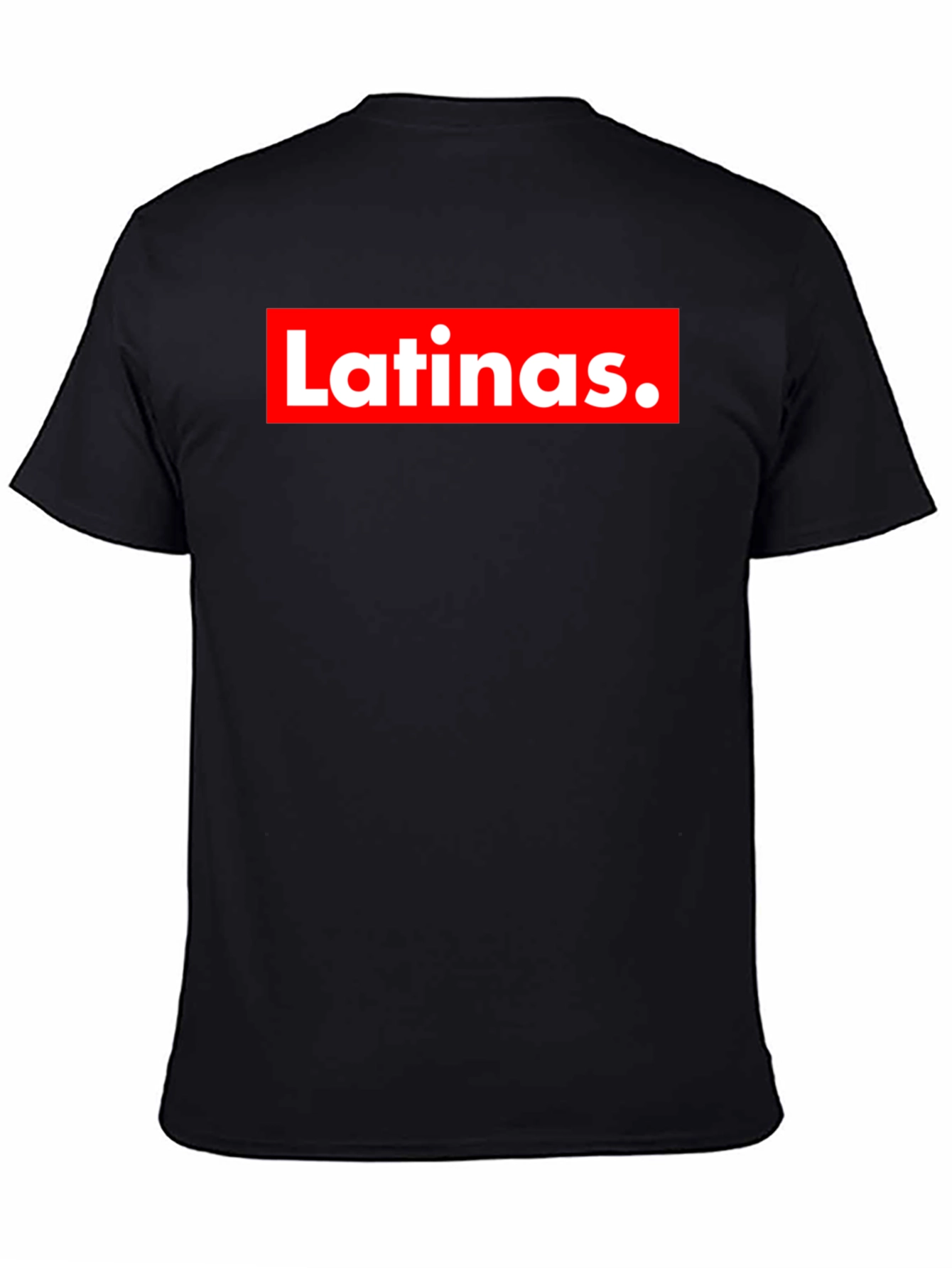 Black Latinas Graphic Tee - Red Box Logo - Trendy Fashion Shirt view 4