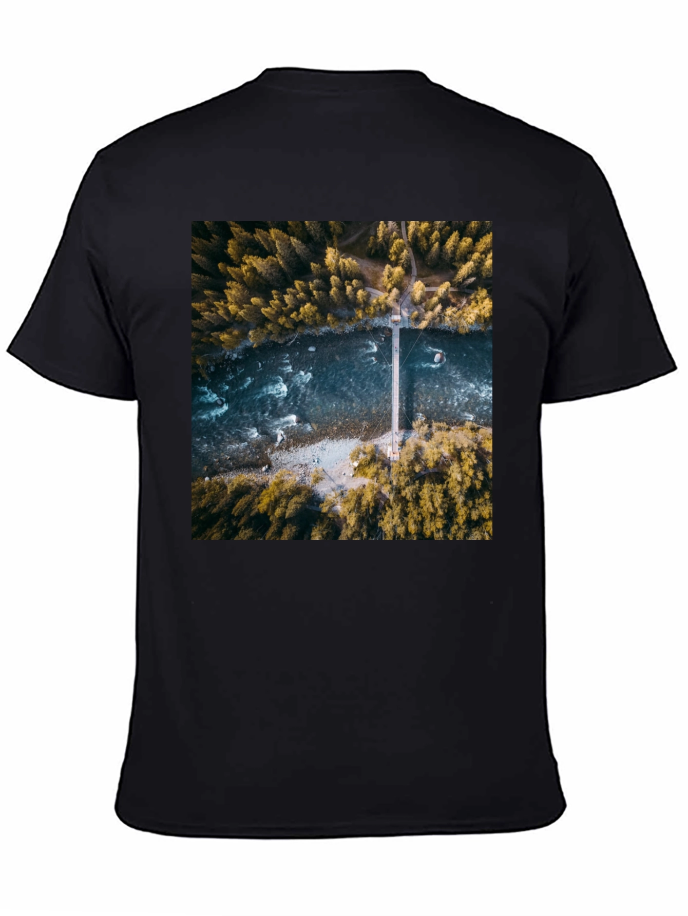 Black River Bridge Photo T-Shirt view 4