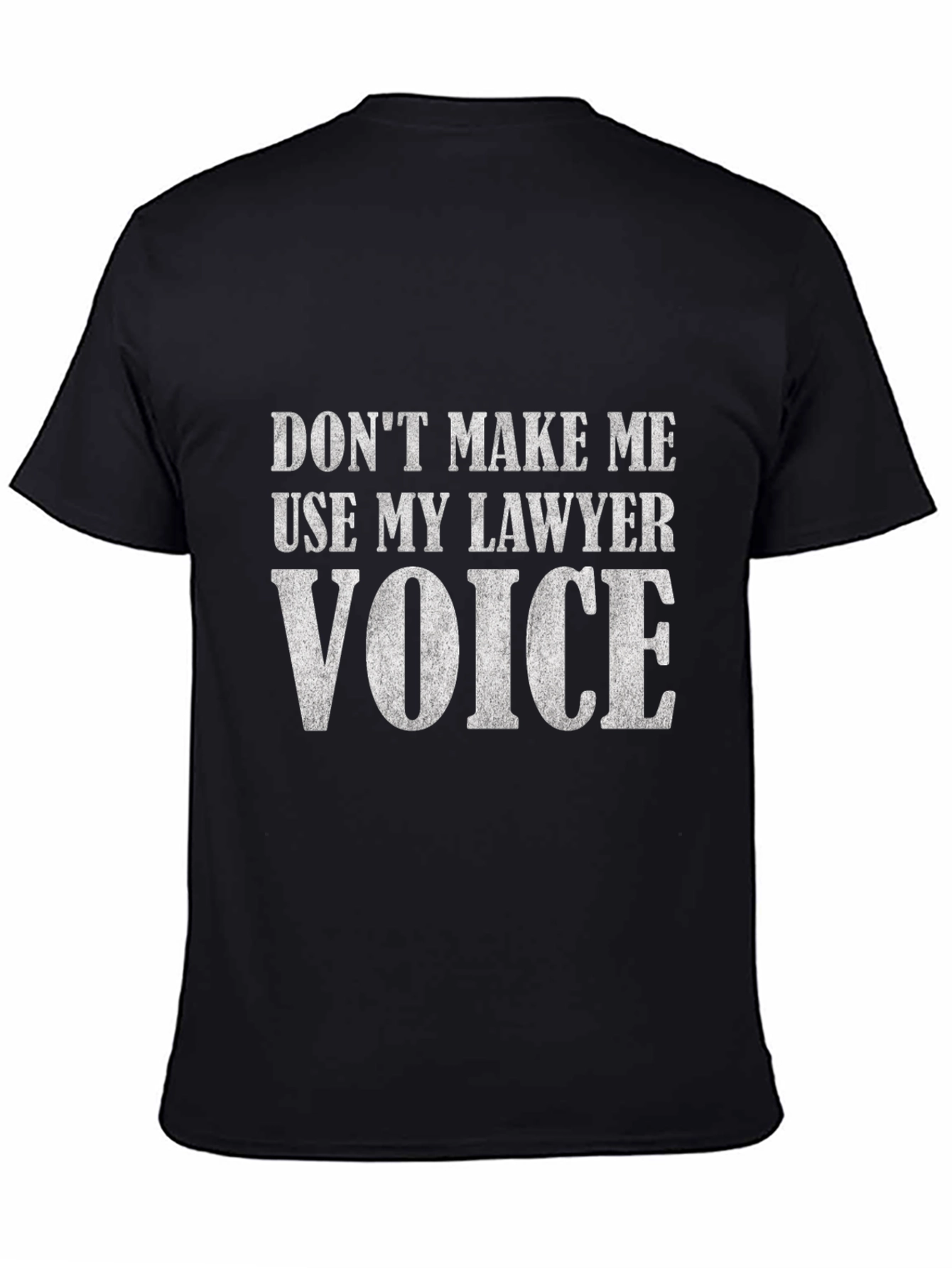 Black Lawyer Voice T-Shirt - Funny Attorney Gift Tee view 4