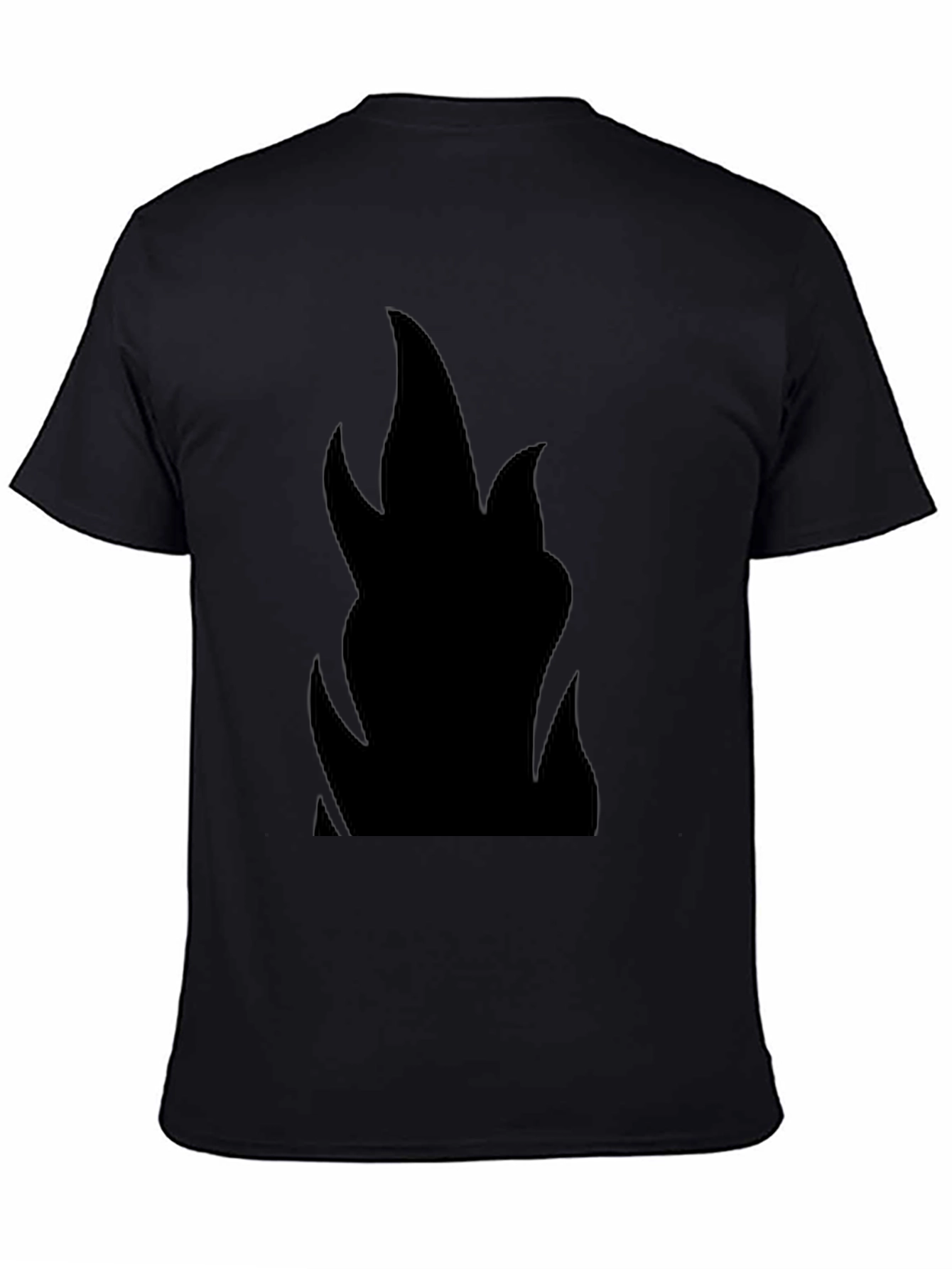 Black Flame Graphic Black T-Shirt view 4