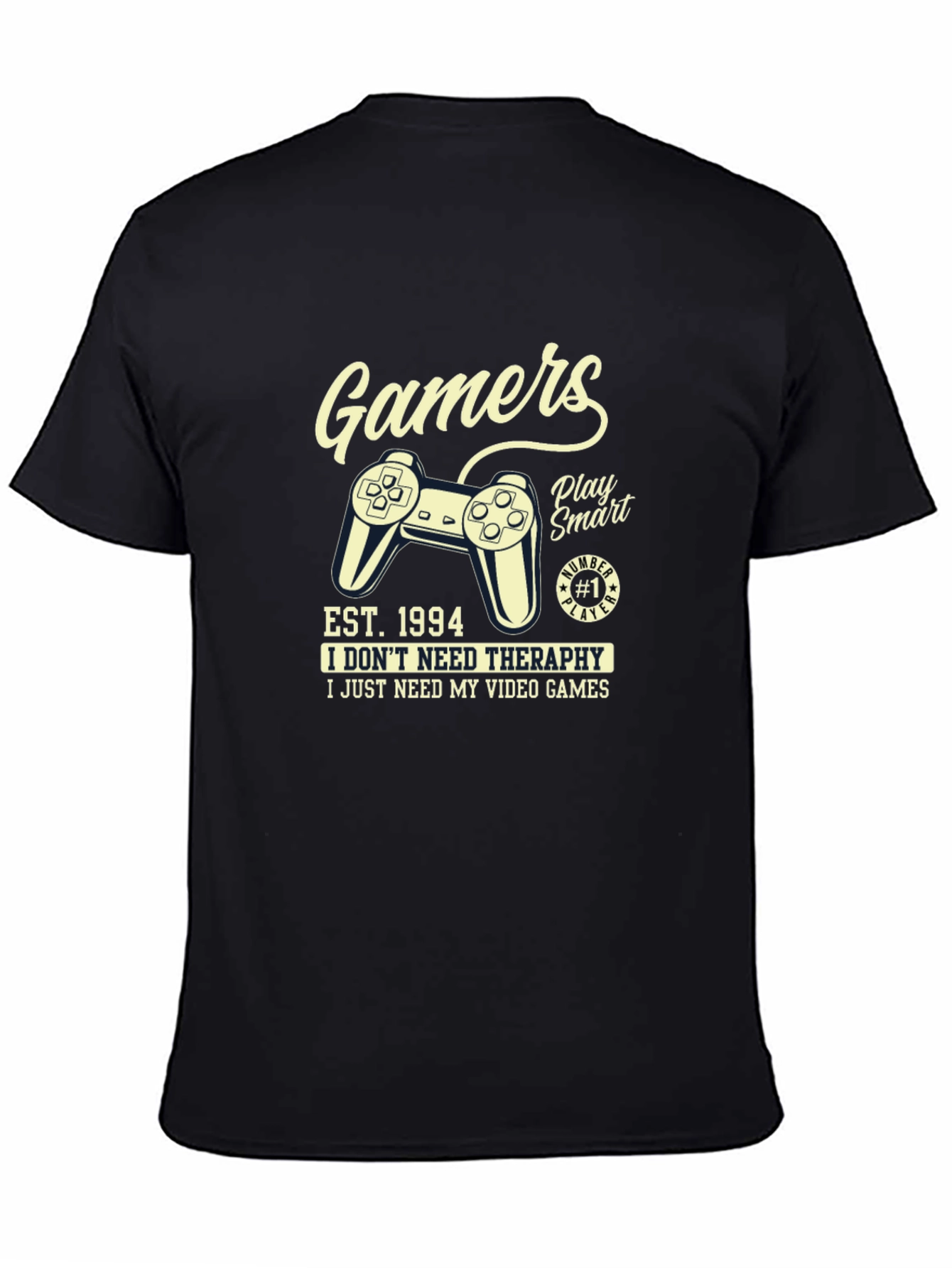 Black Gamers EST 1994 Graphic T-Shirt view 4