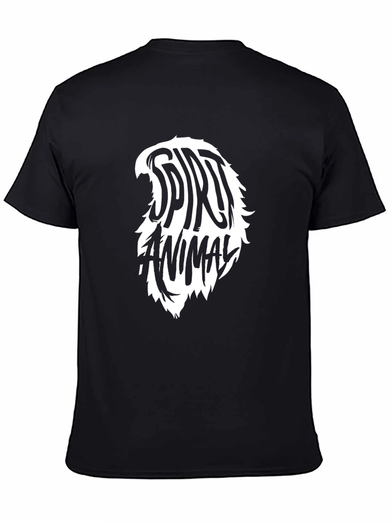 Black Spirit Animal Graphic Tee - Black view 4