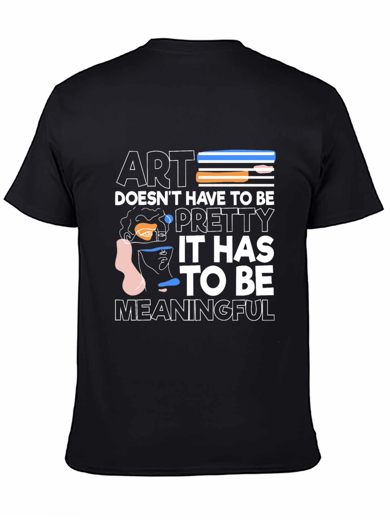 Black Meaningful Art T-Shirt - Stylish Graphic Tee view 4