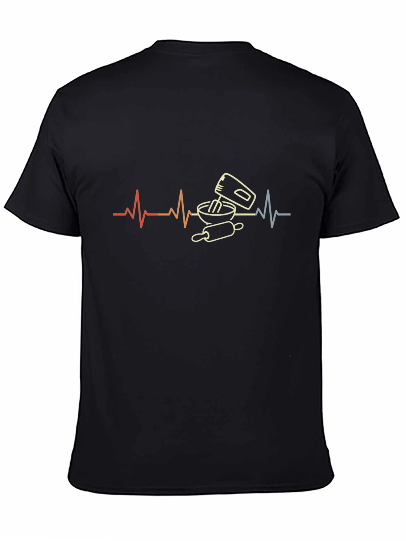 Black Baking Heartbeat T-Shirt view 4