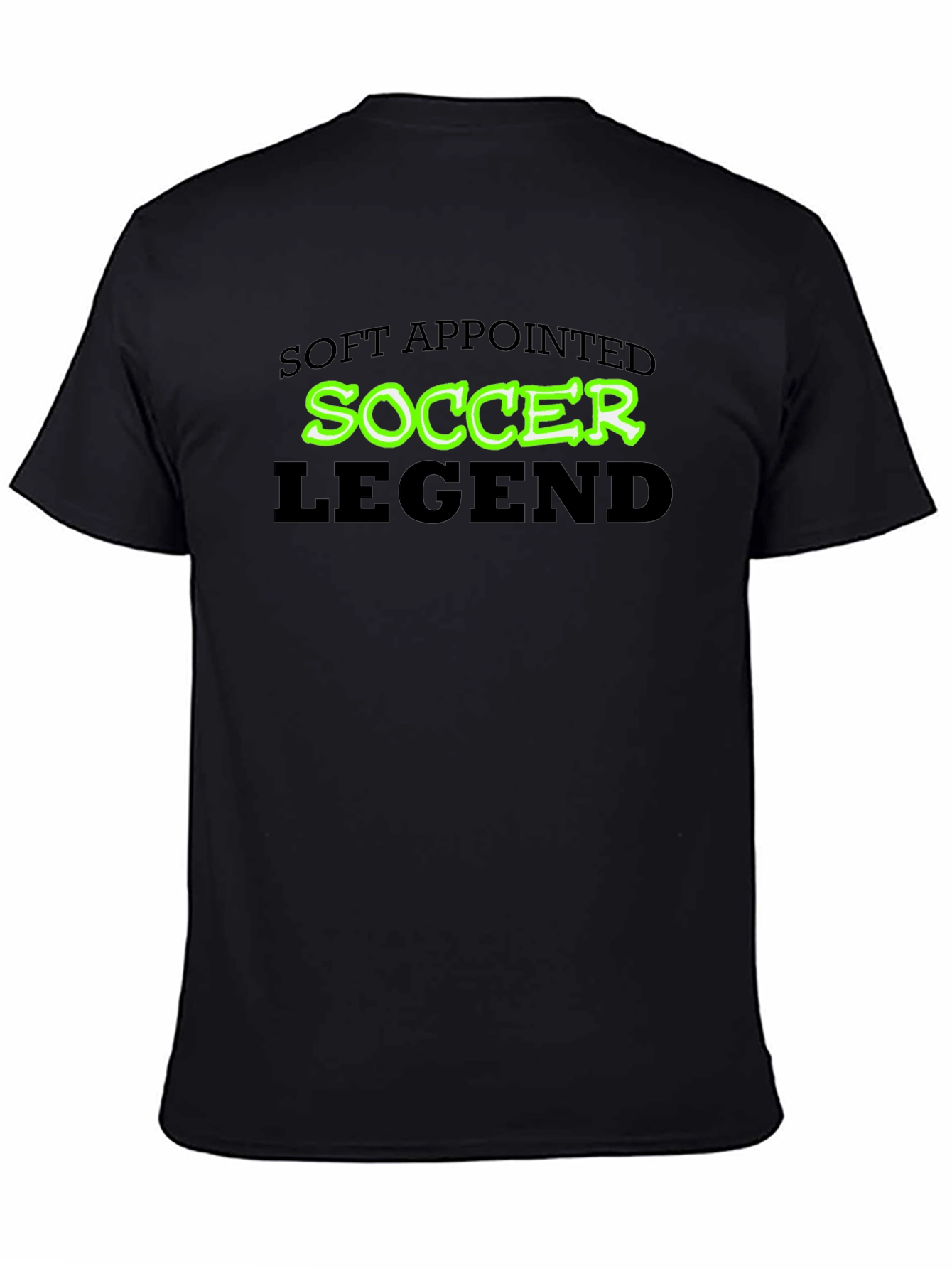 Black Soft Appointed Soccer Legend T-Shirt view 4