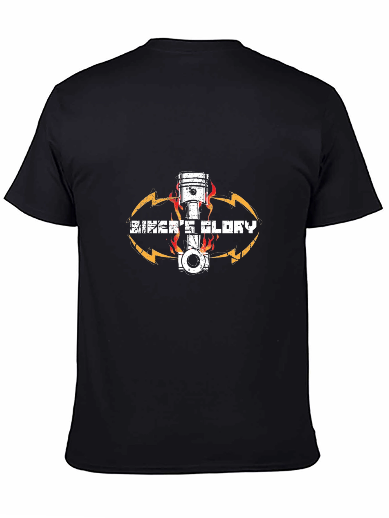 Black Biker's Glory Graphic Tee - Black view 4