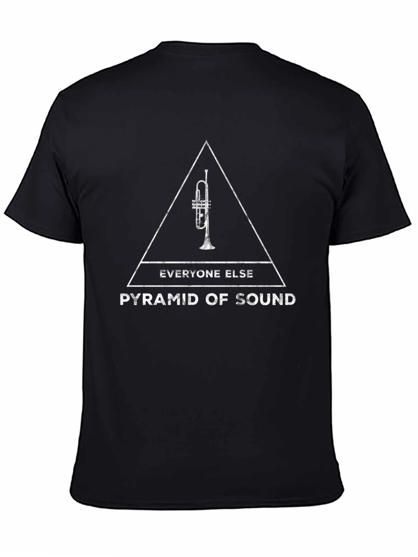 Black Pyramid of Sound Graphic T-Shirt - Black Cotton Tee view 4