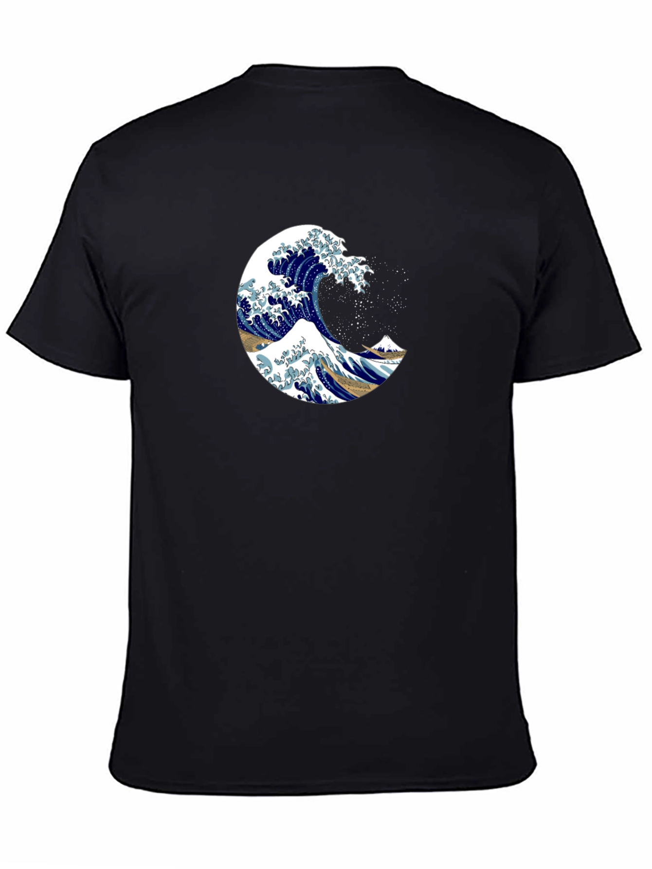 Black Great Wave Tee - Stylish Japanese Art T-Shirt view 4