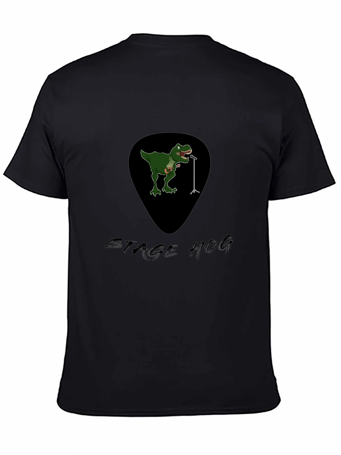 Black Stage Hog Dino T-Shirt - Black Graphic Tee view 4