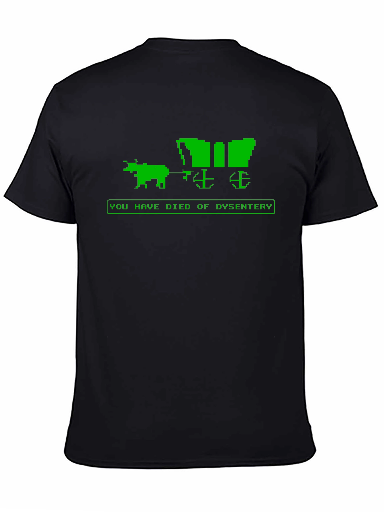 Black Oregon Trail Dysentery T-Shirt view 4